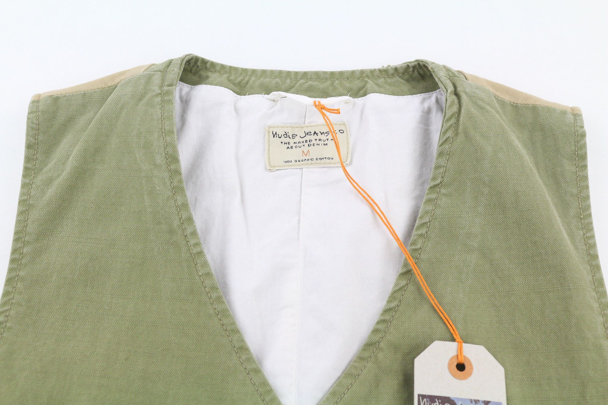 Nudie Jeans GUSTAV M Beech Green Organic Vest 80719 Size US M / EU 48-50 / 2 - 4 Thumbnail