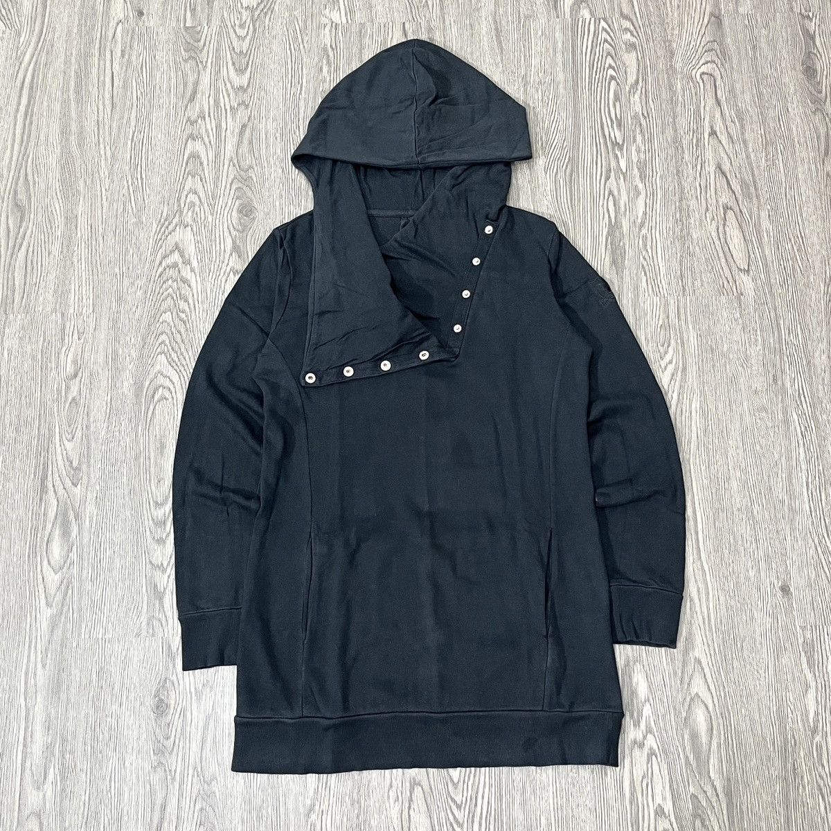 14th Addiction 2000s DOHC - Asymmetrical Button Hoodie Rick Owen Style Size US M / EU 48-50 / 2 - 1 Thumbnail