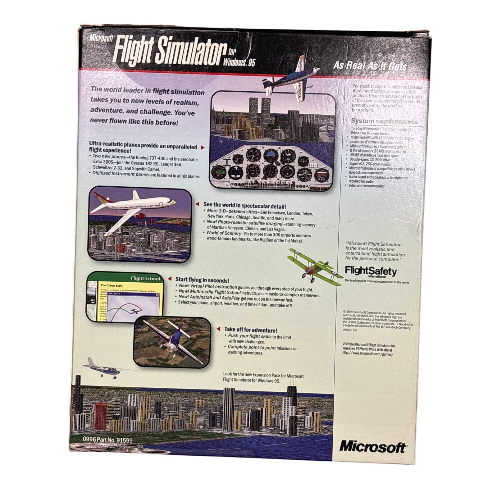 Microsoft Microsoft store FLIGHT SIMULATOR promo sample Windows 95 PC Size ONE SIZE - 3 Thumbnail