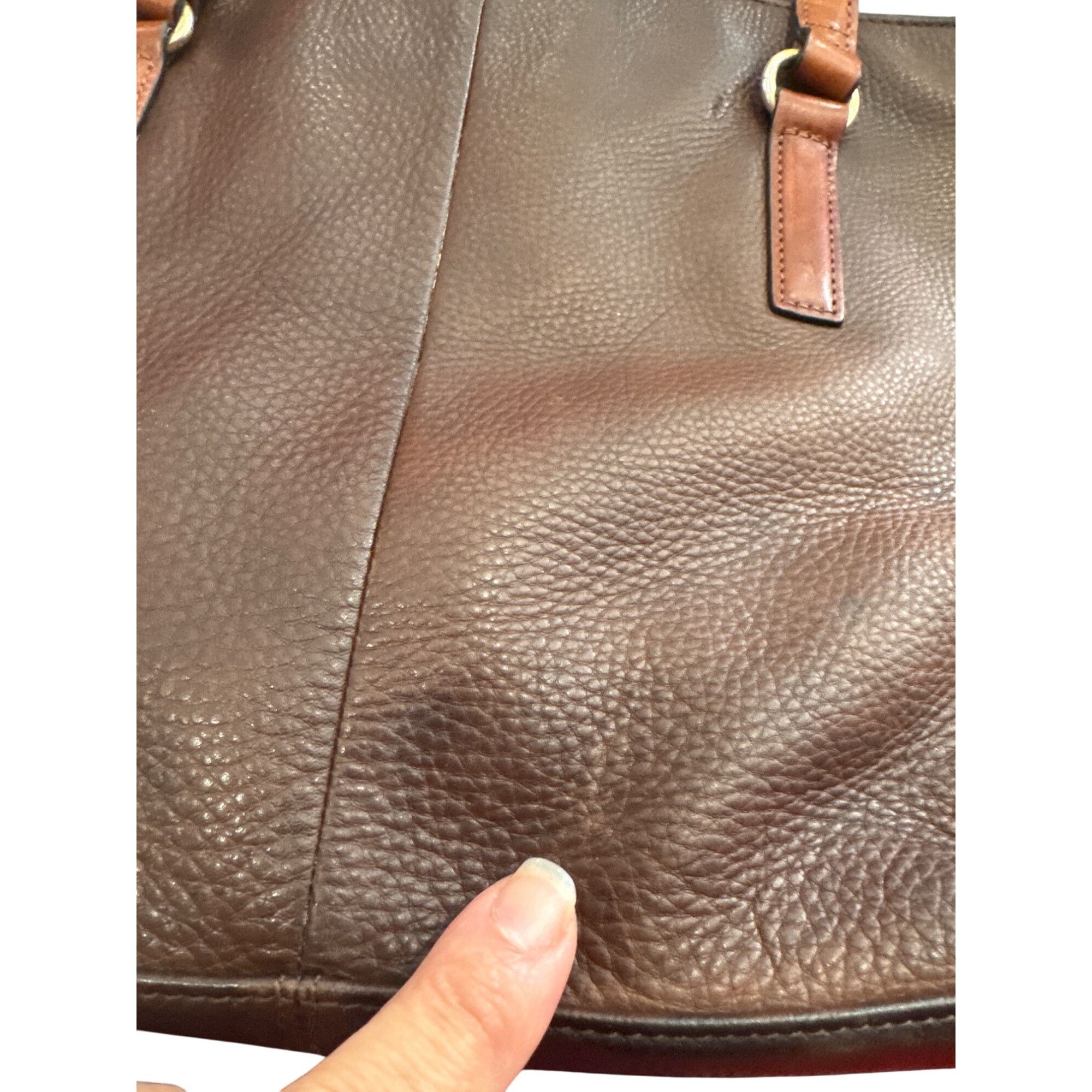 Fossil Fossil Womans Vintage Brown Leather Shoulder Handbag SKU 865 Size ONE SIZE - 11 Thumbnail