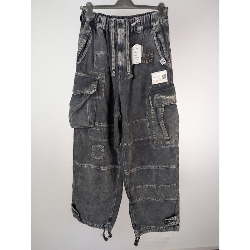 Maison MIHARA YASUHIRO o1rshd1 Repair Cargo Trousers Denim Pants in Black Size US 32 / EU 48 - 2 Thumbnail