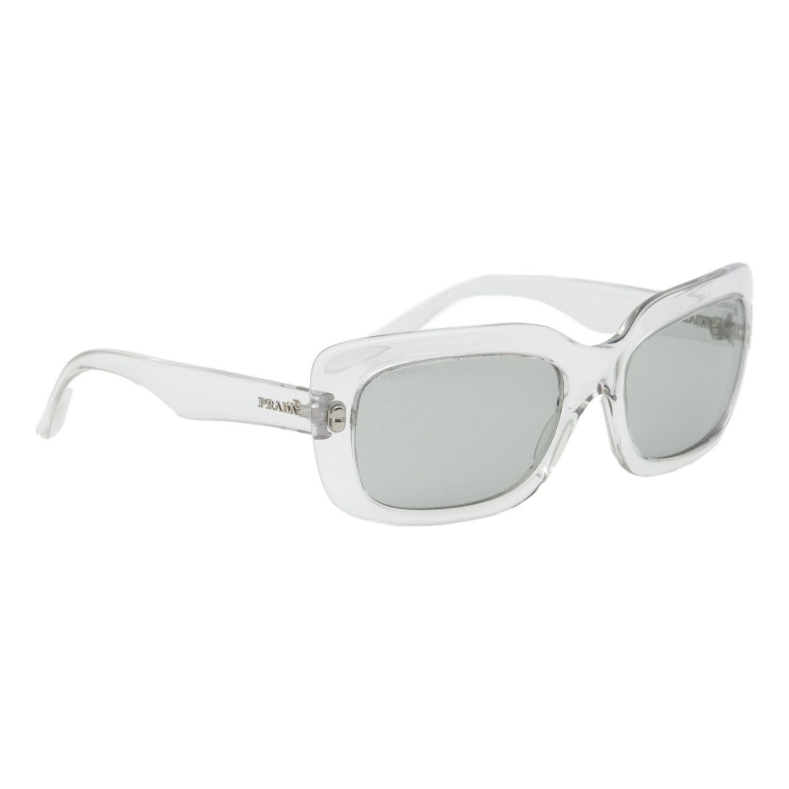 Prada Prada Symbol Silver Logo Transparent Square Sunglasses Size ONE SIZE - 1 Thumbnail