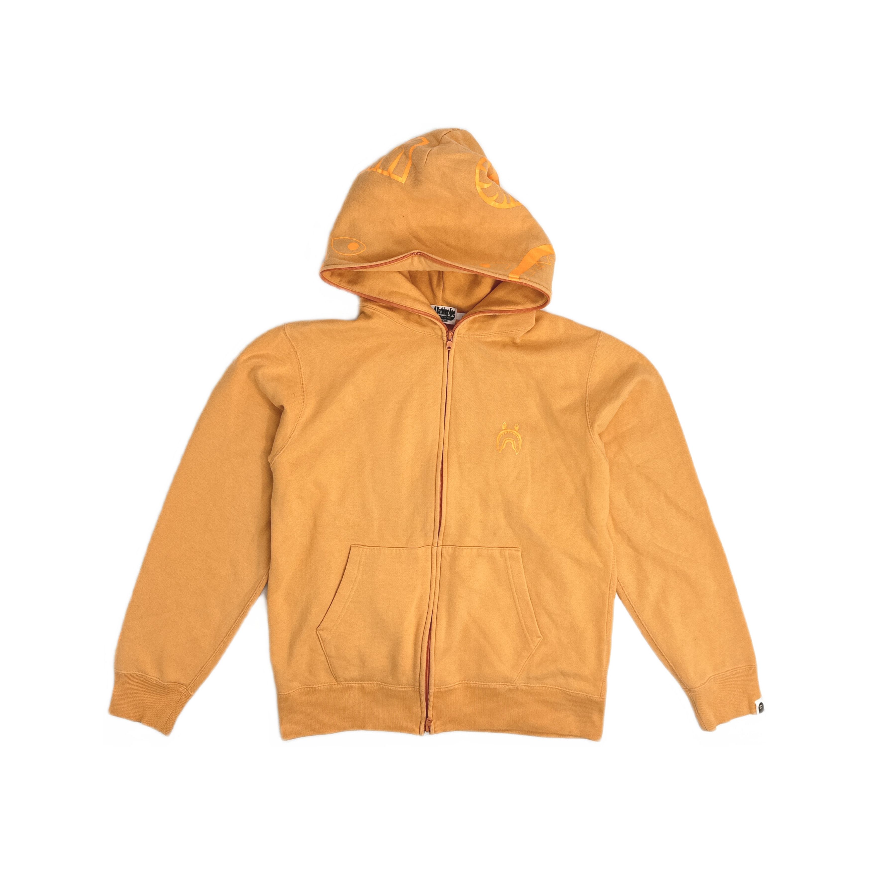 Bape A BATHING APE Shark Full Zip Hoodie Orange Size XL Size US XL / EU 56 / 4 - 1 Thumbnail