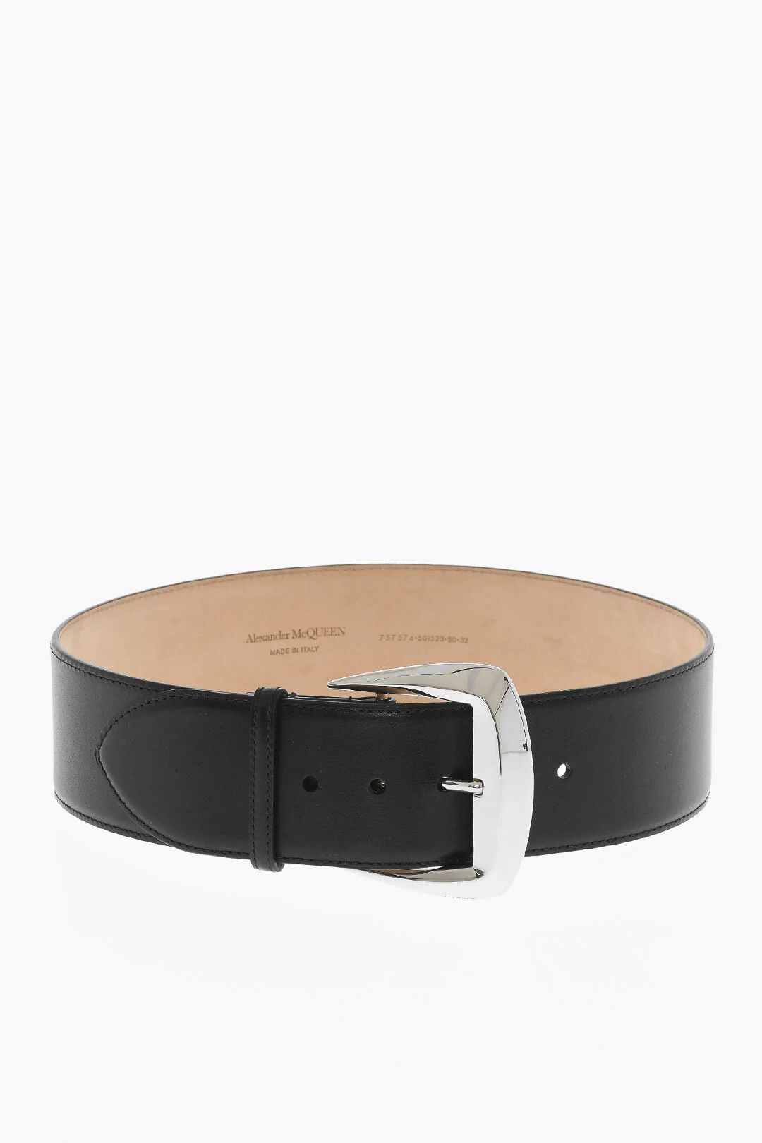 Alexander McQueen og1mm0426 Size: 75 / Leather Maxi Belt in Black Size ONE SIZE - 3 Thumbnail