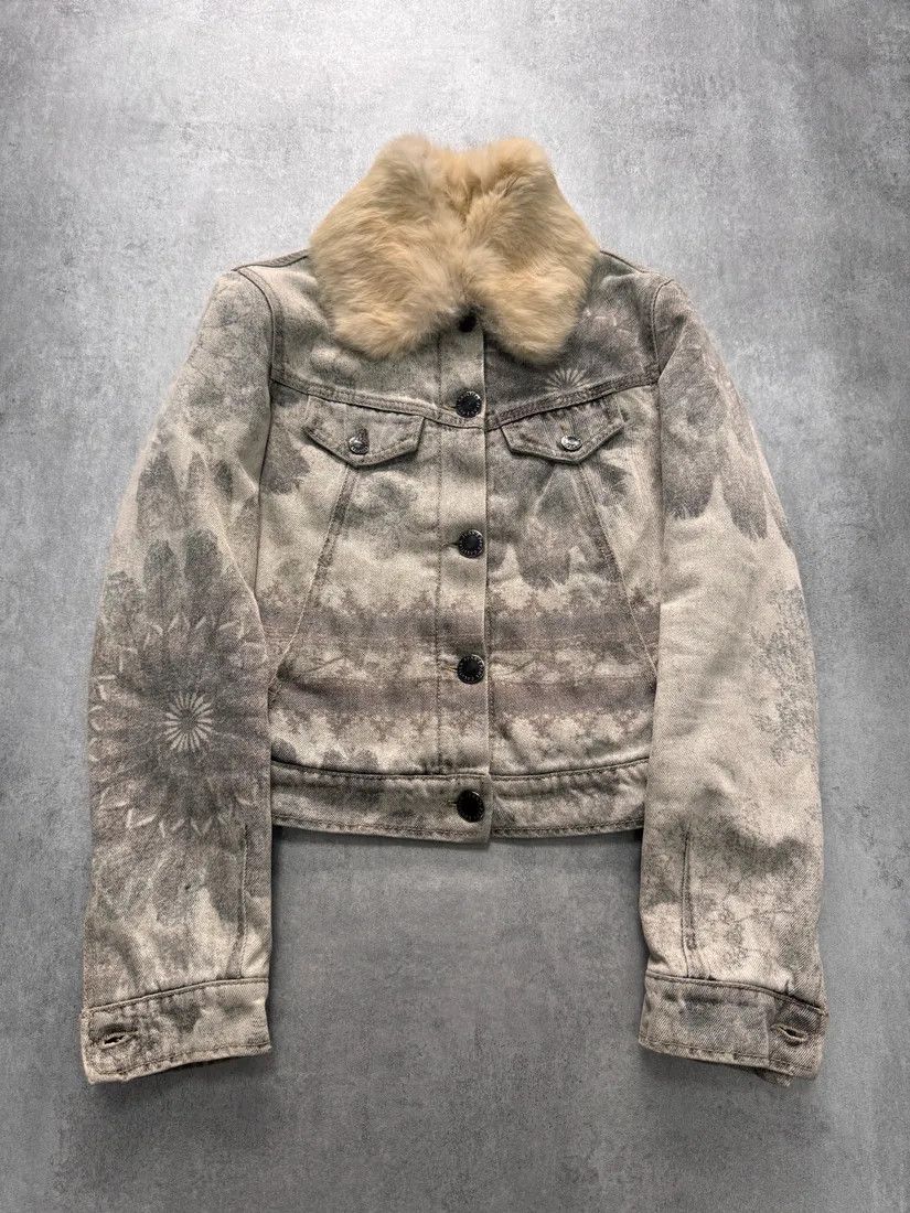 Jean Paul Gaultier × Vintage 2000s Jean Paul Gaultier Grey Native American Denim Jacket Size XS / US 0-2 / IT 36-38 - 1 Thumbnail