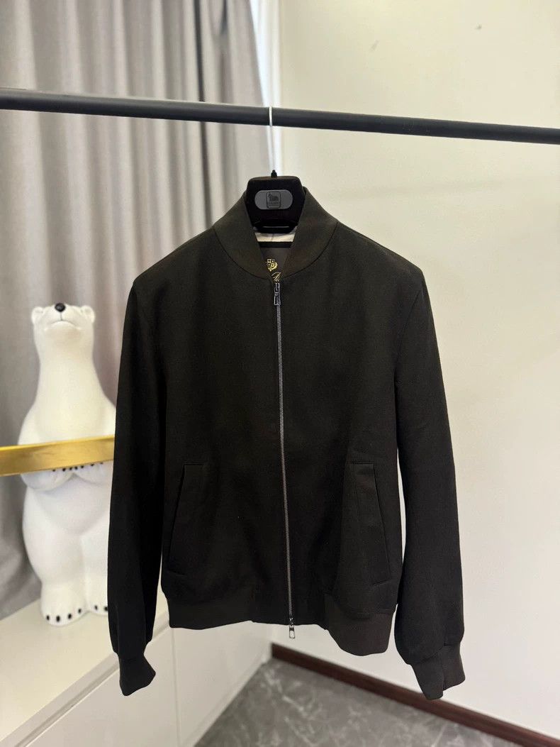 Loro Piana LORO PIANA A dark green baseball collar jacket for men in Size US S / EU 44-46 / 1 - 1 Thumbnail