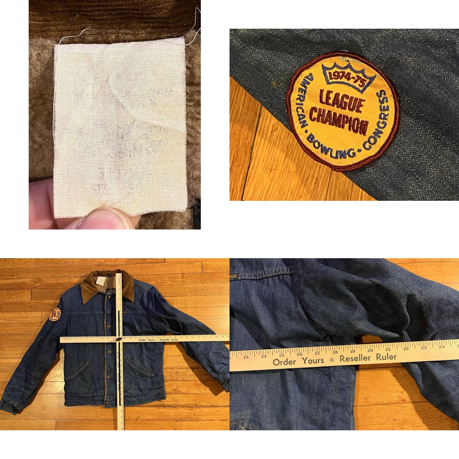 Vintage VINTAGE Blue Bell Maverick Denim Jacket Mens 36 Blue Sherpa Lined Bowling 70s Jacket Size US XXS / EU 40 - 8 Thumbnail