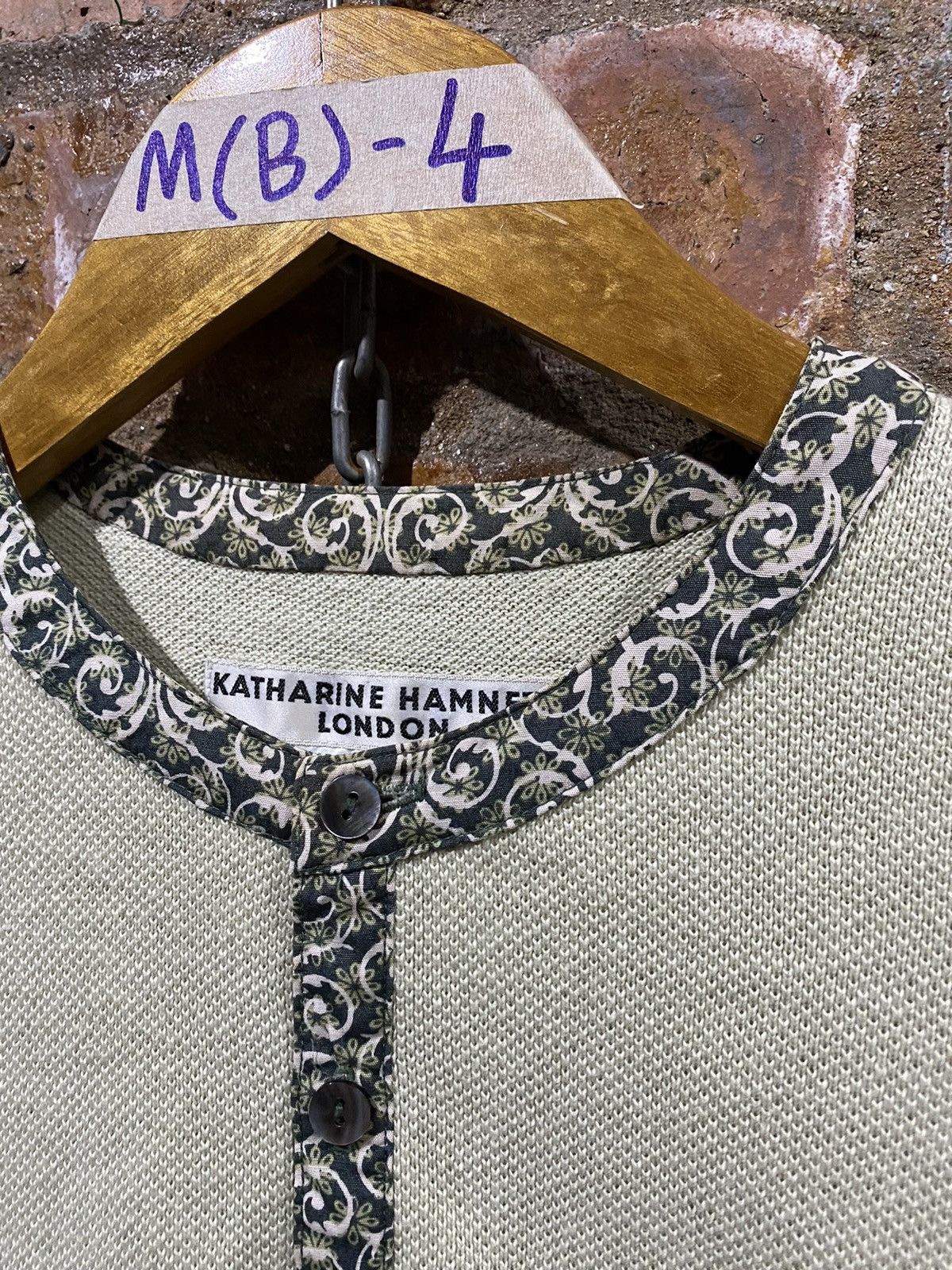 Japanese Brand × Katharine Hamnett London × PHENOMENON 2000s Hamnett floral hem wafer shirt Size US M / EU 48-50 / 2 - 5 Thumbnail