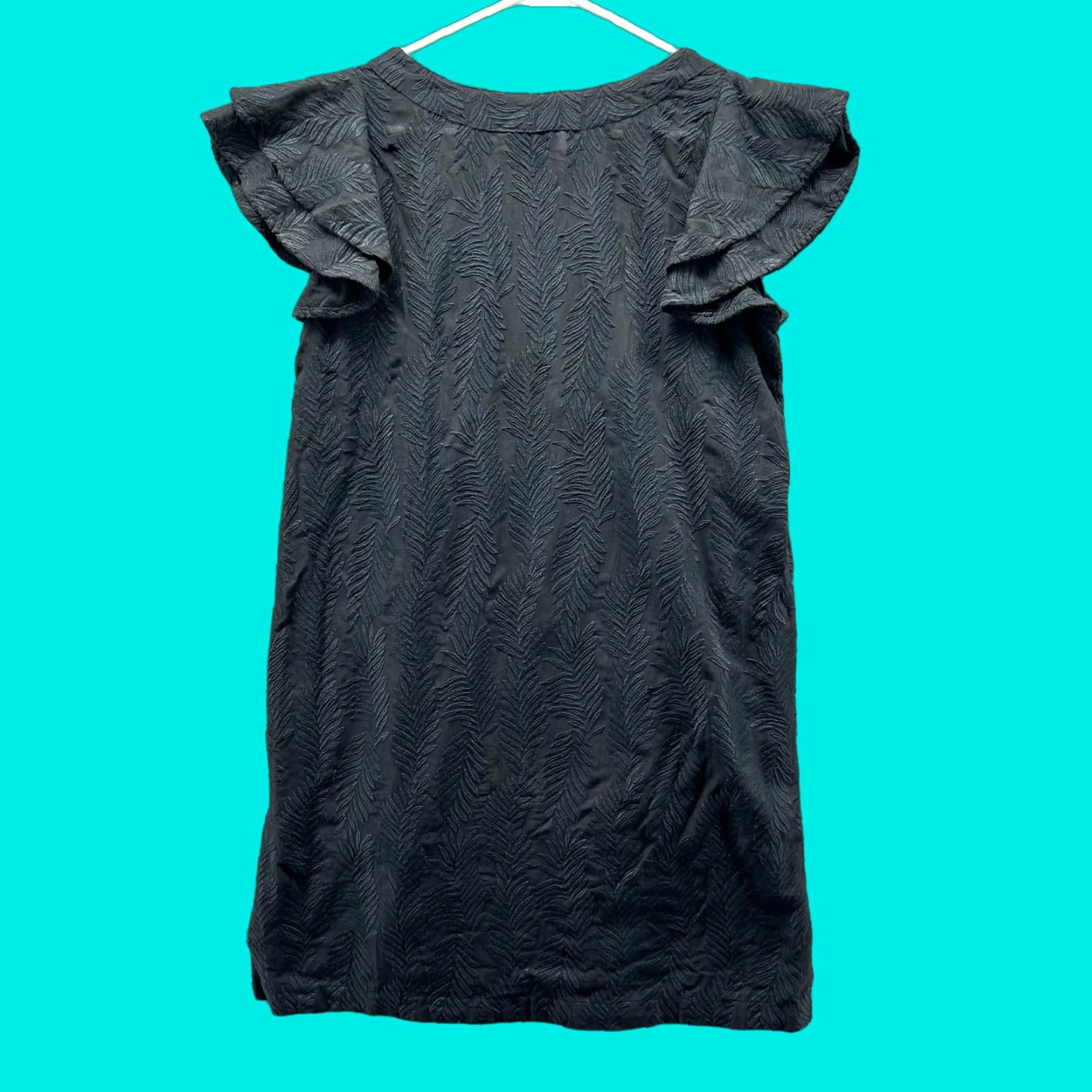 Vineyard Vines Vineyard Vines Shirt Dress Women Small Black Floral Embroidered A-Line Pencil Dress Knee Length Women's Size S / US 4 / IT 40 - 1 Thumbnail