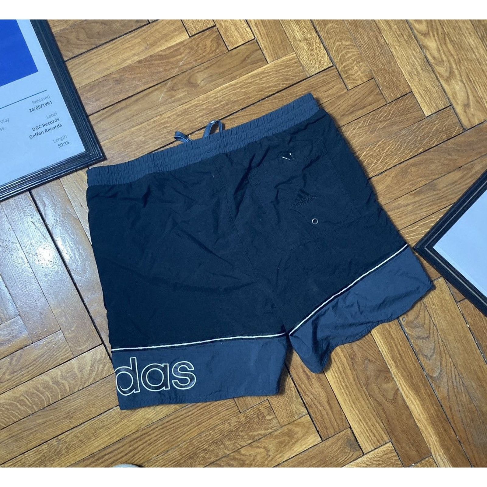 Adidas × Vintage 90s Vintage Adidas Big Logo Nylon Shorts Size US 32 / EU 48 - 4 Thumbnail