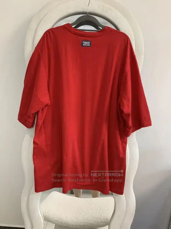 Burberry Burberry Red Cotton Short Sleeve T-Shirt. Size US L / EU 52-54 / 3 - 3 Thumbnail