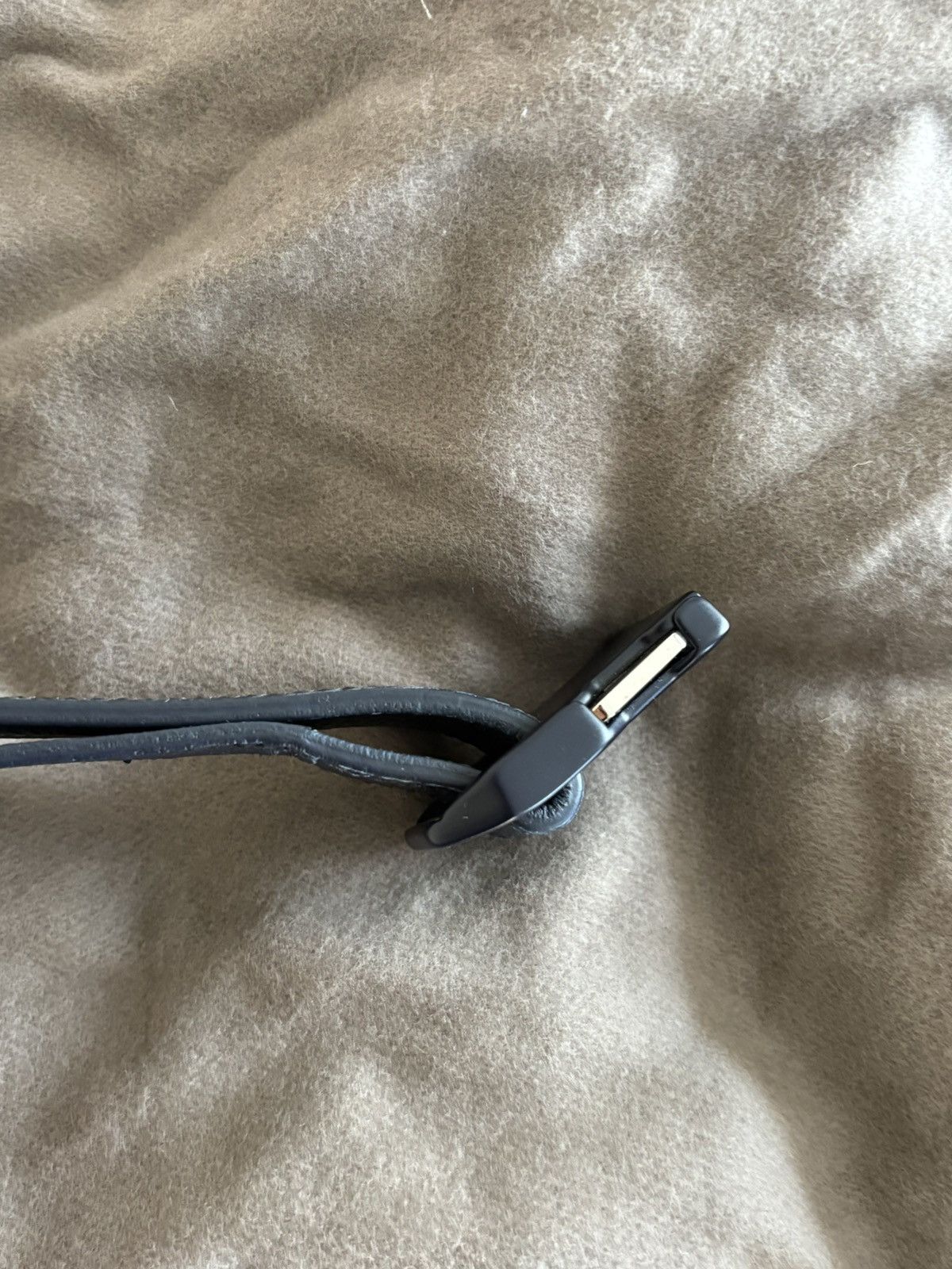 Dior Navy Grained Leather Buckle Belt Size 32 - 7 Thumbnail