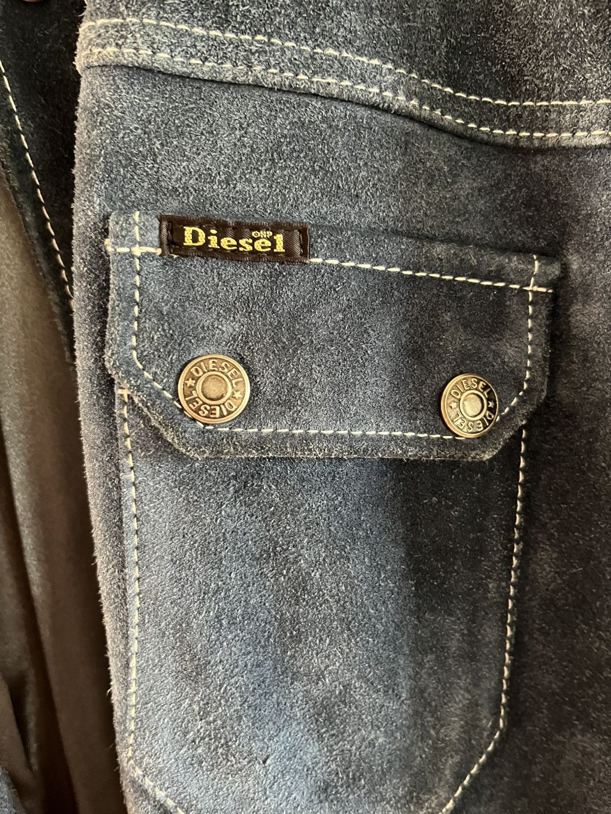 Diesel Diesel Leather Jacket – Blue, Size M Size US M / EU 48-50 / 2 - 4 Thumbnail
