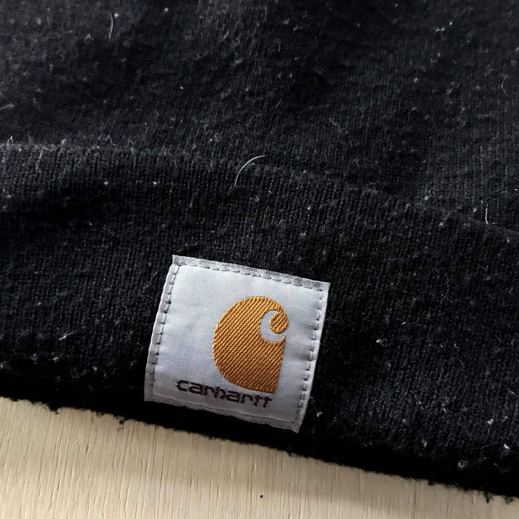 Carhartt Carhartt Beanie Hat Mens One Size Black Acrylic Knit Stretch Winter Workwear Size ONE SIZE - 2 Thumbnail