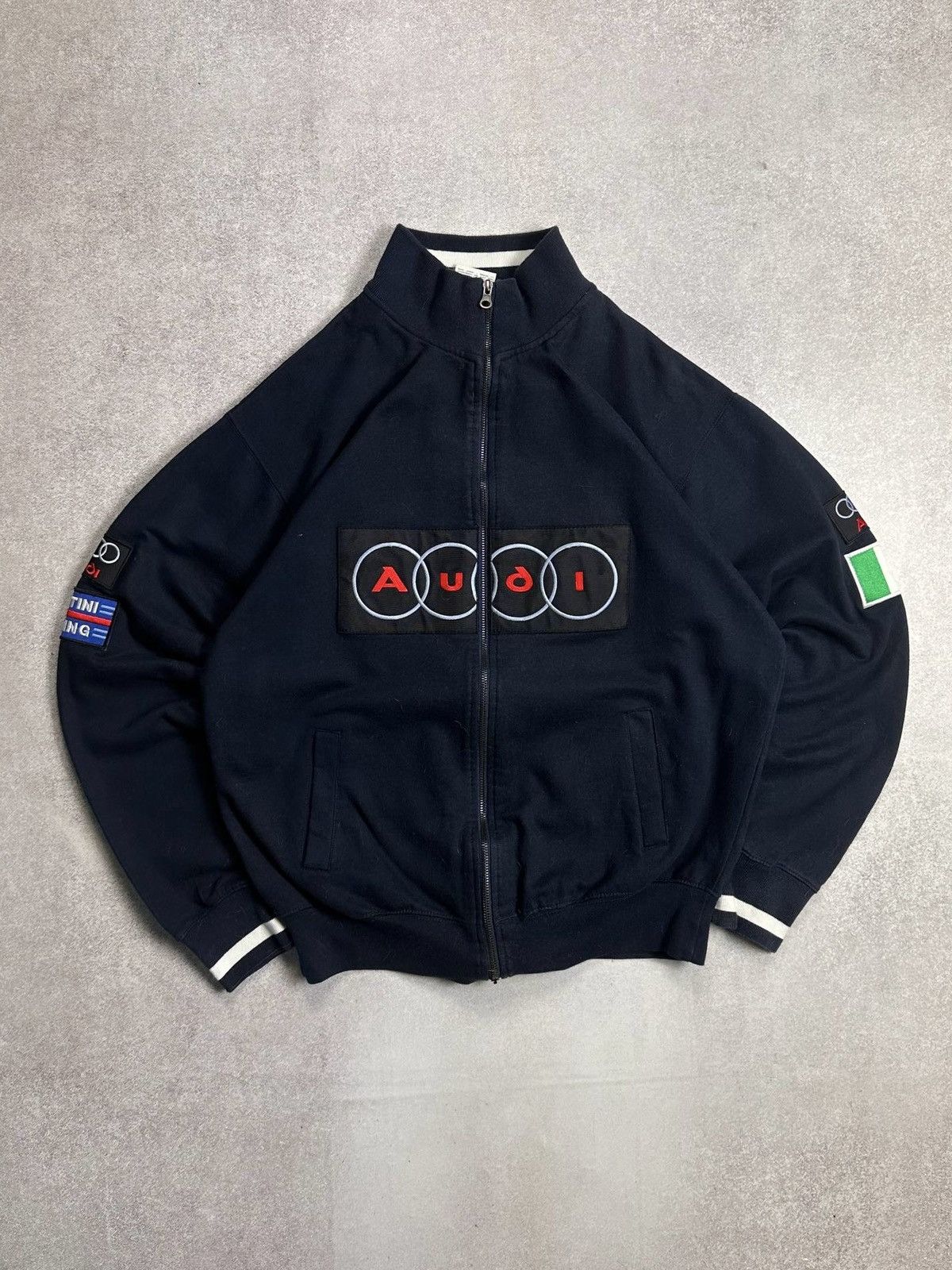 Audi Vintage 90s Audi Racing Y2K Zip Jacket XL Size US XL / EU 56 / 4 - 1 Thumbnail