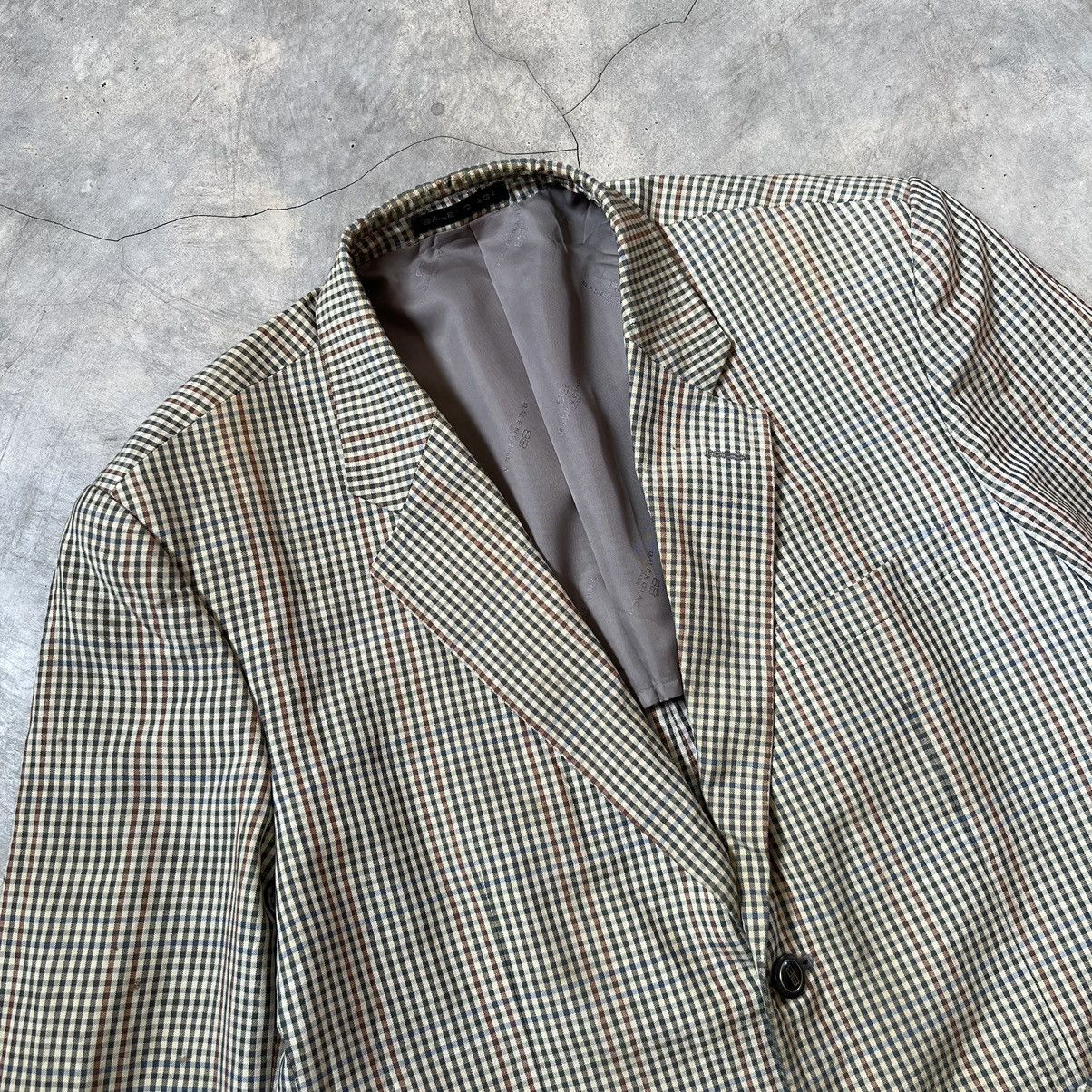 Balenciaga Vintage 90s Balenciaga Gingham Check Blazer Regular fit Size 44R - 3 Thumbnail