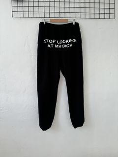 Champion sweatpants stop looking at 2024 my dick