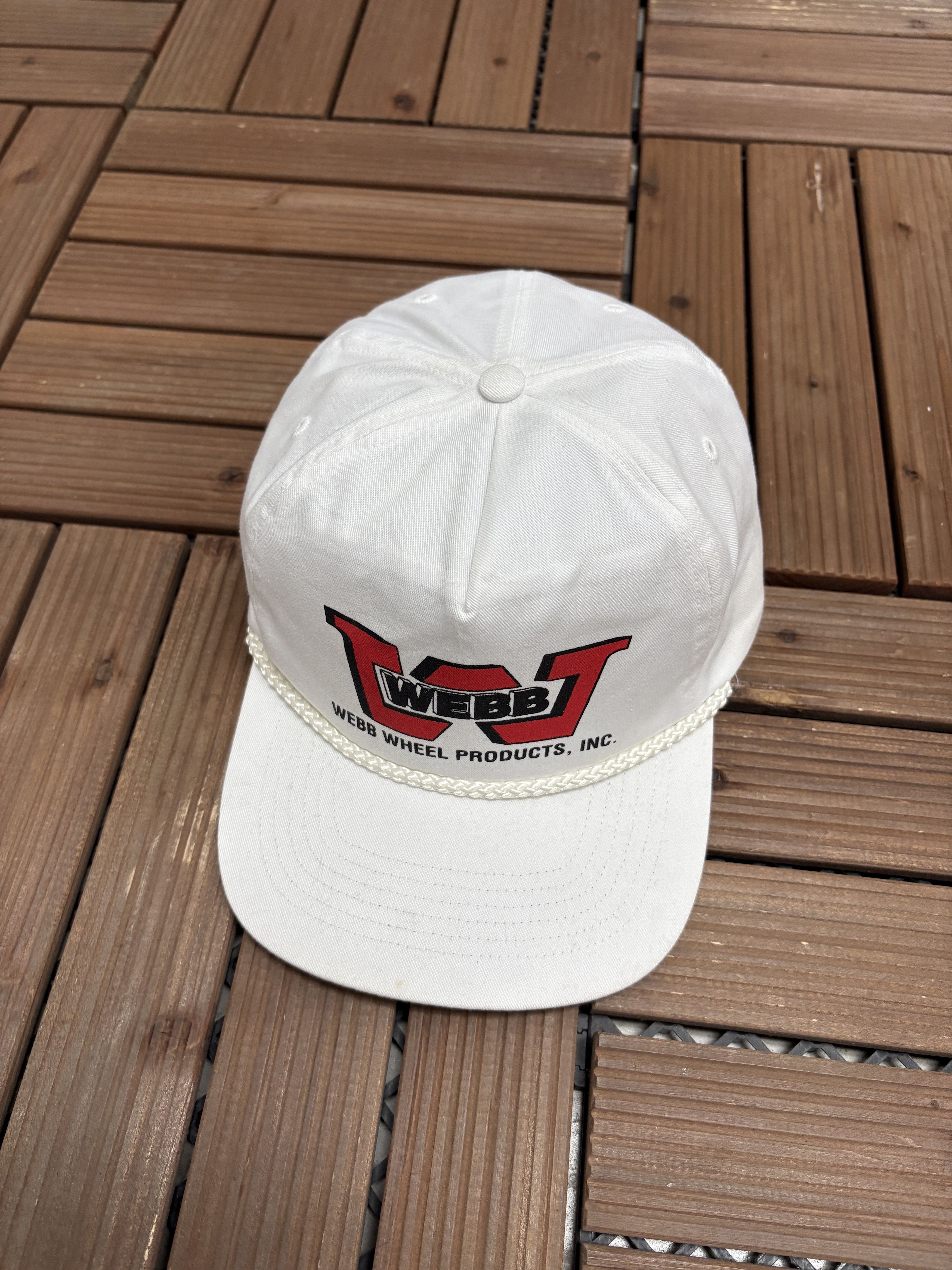 Vintage Webb Wheel Products Vintage Snap Back White Hat Cap Size ONE SIZE - 1 Thumbnail