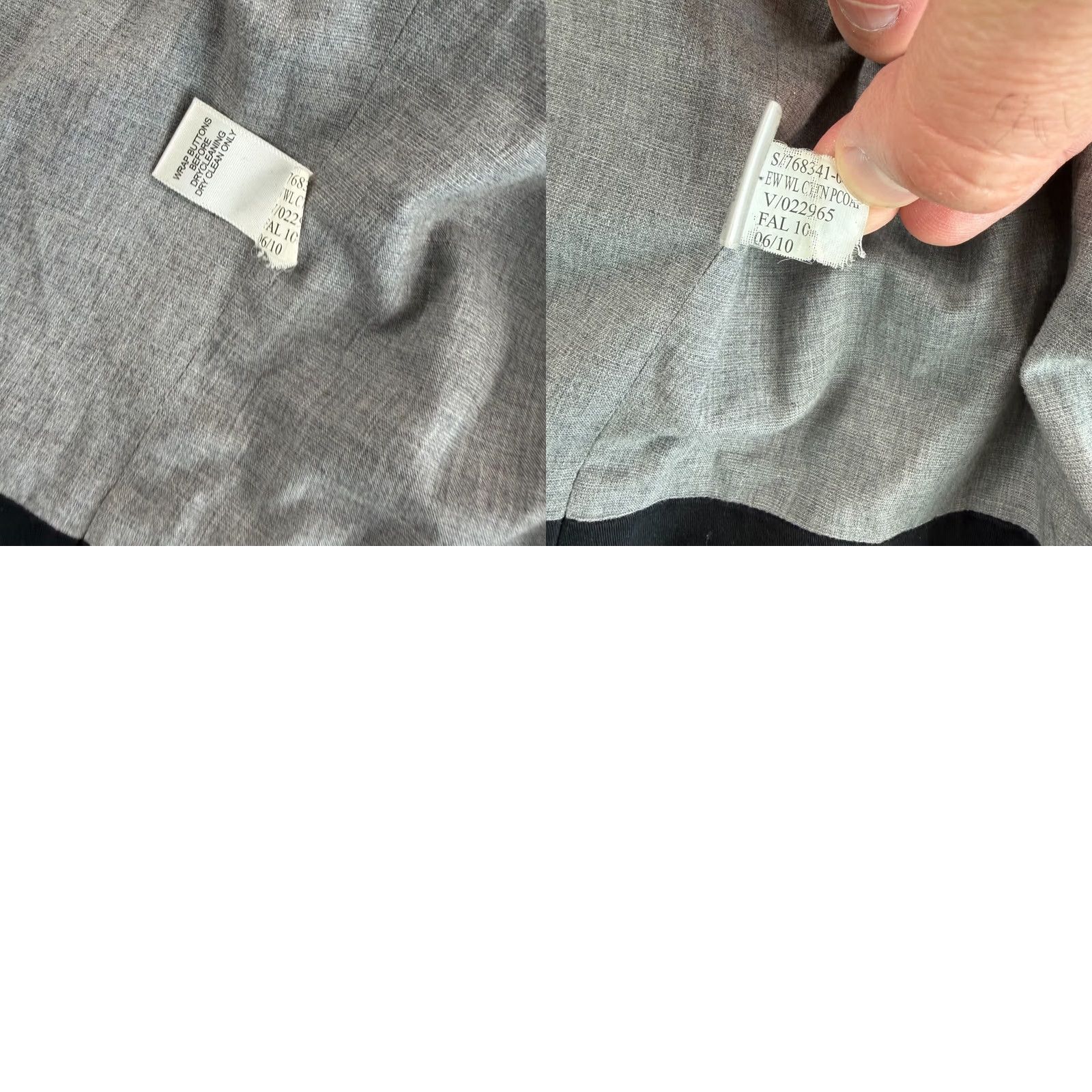 Banana Republic Banana Republic Pea Coat Jacket in Grey Wool Blend Men XL Size US XL / EU 56 / 4 - 9 Thumbnail