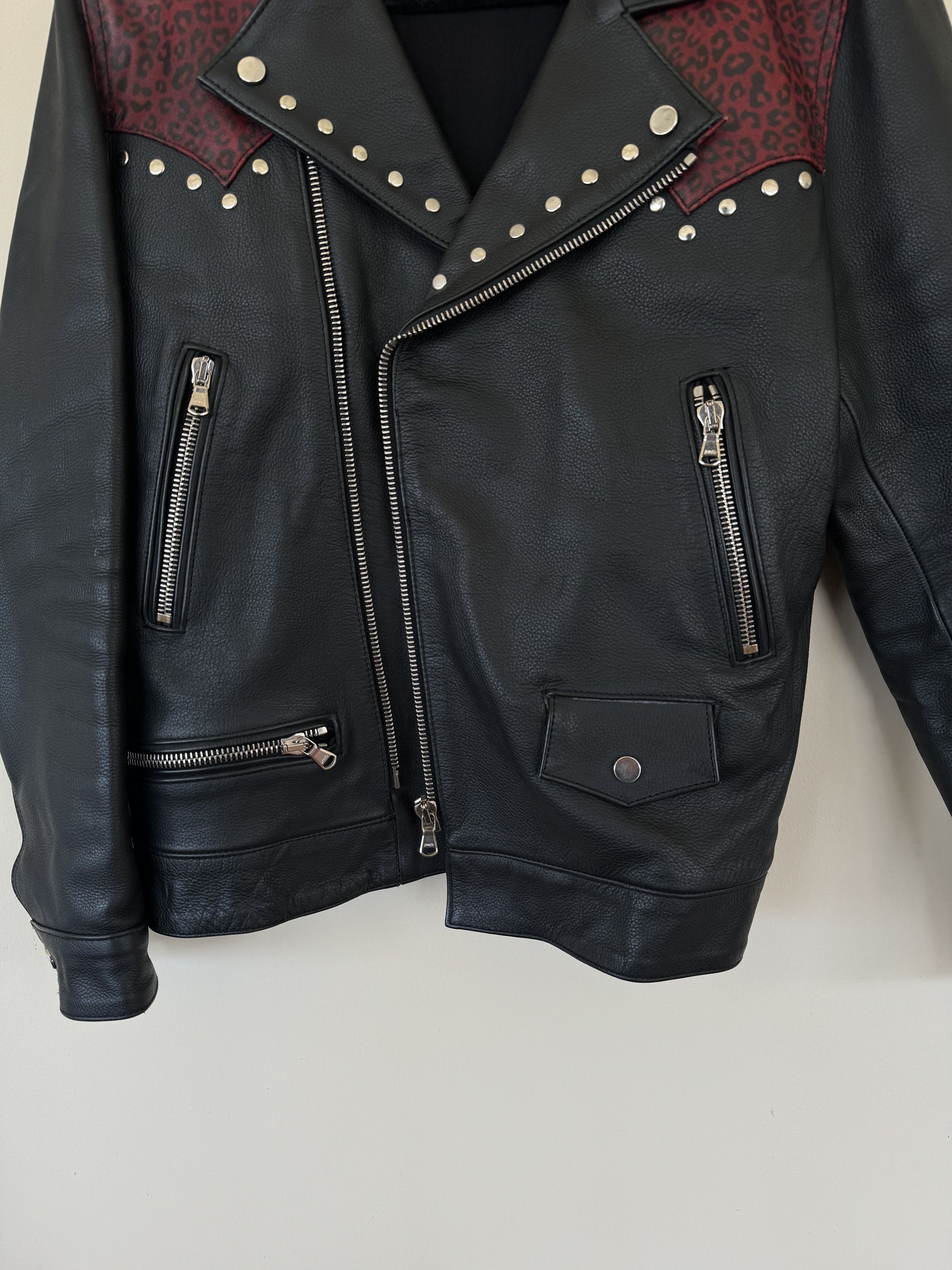 ALEXANDER DIGENOVA Red Cheetah Alexander Digenova Leather Jacket Size US L / EU 52-54 / 3 - 5 Thumbnail
