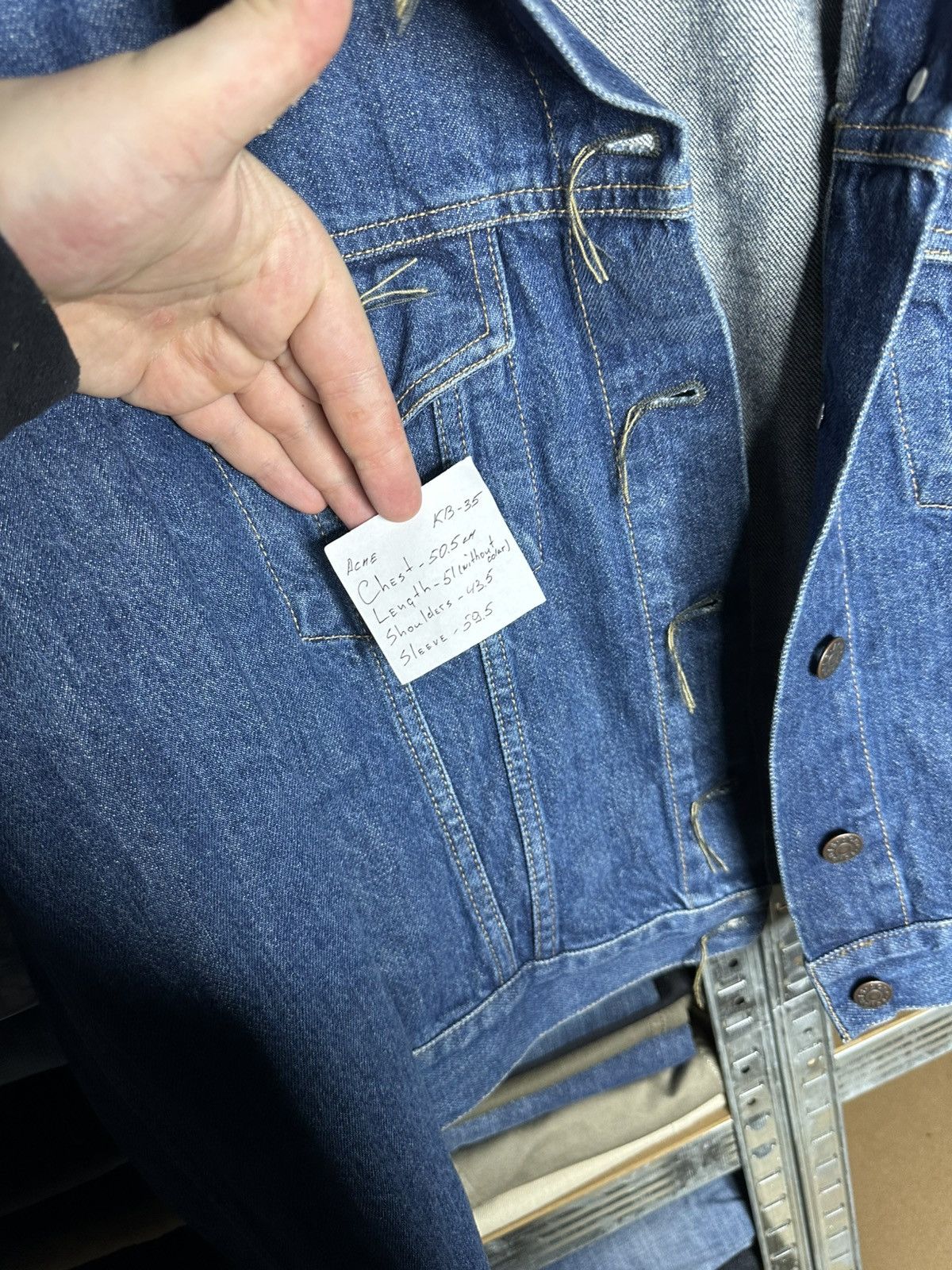 Acne Studios Acne Studios Blå Konst Denim Jacket Classic Trucker Jacket Size XS / US 0-2 / IT 36-38 - 6 Thumbnail