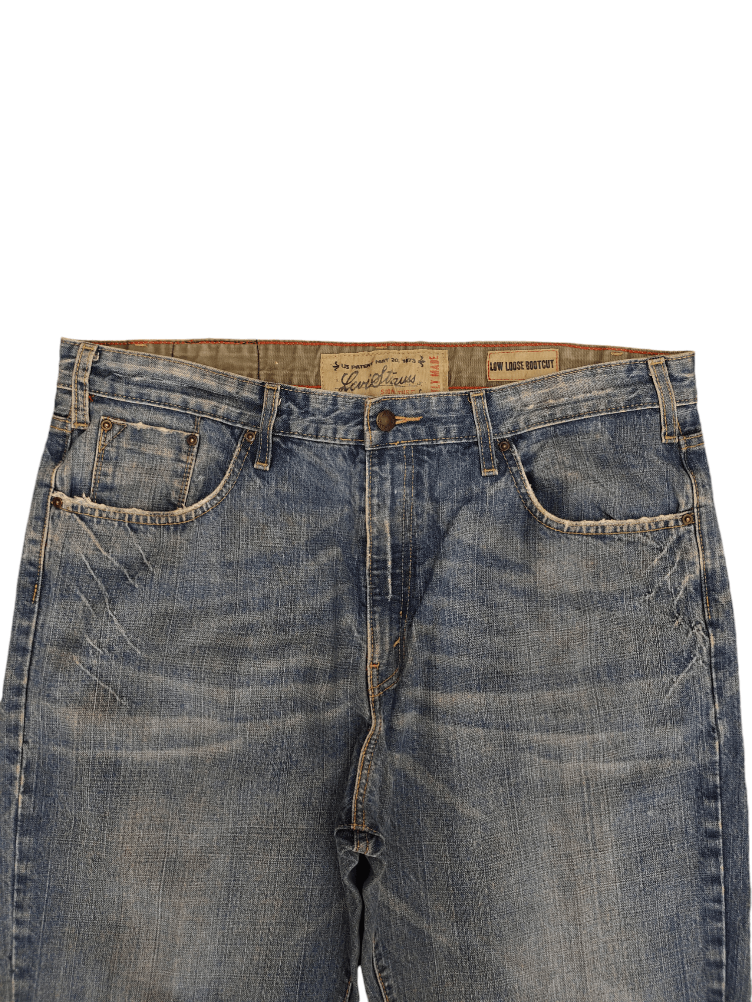 Vintage Y2k Levis Signature Clawmark Low Loose Bootcut Jeans