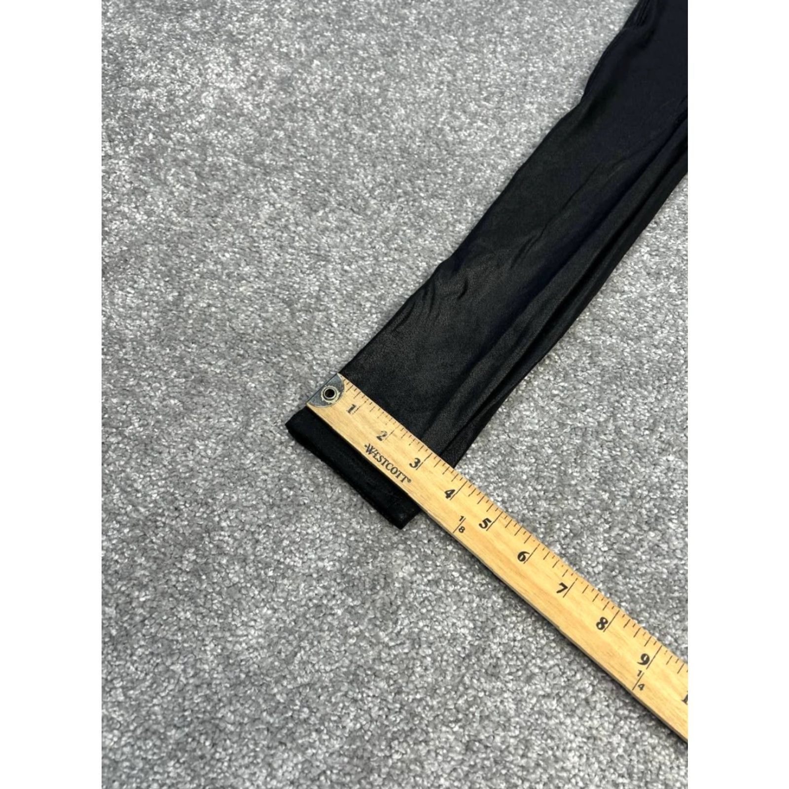 Spanx Spanx Black Faux Leather Leggings Womens XS Nylon Elastane Stretch High Waisted Cropped Skinny Leg Size 42" / US 20 - 6 Thumbnail