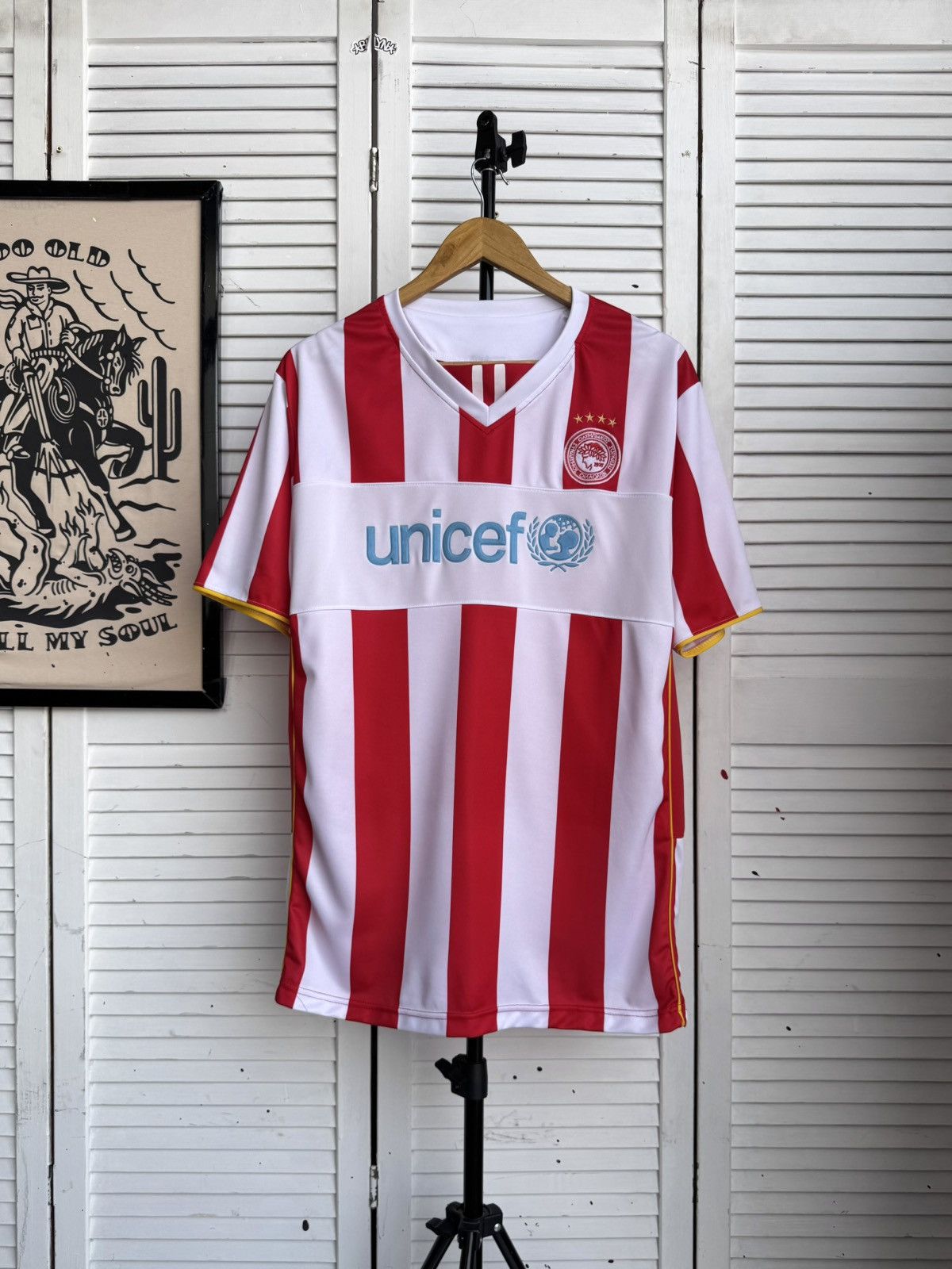 Vintage Vintage Olympiacos Mitroglou 7 Football Jersey Soccer Shirt Size US L / EU 52-54 / 3 - 1 Thumbnail