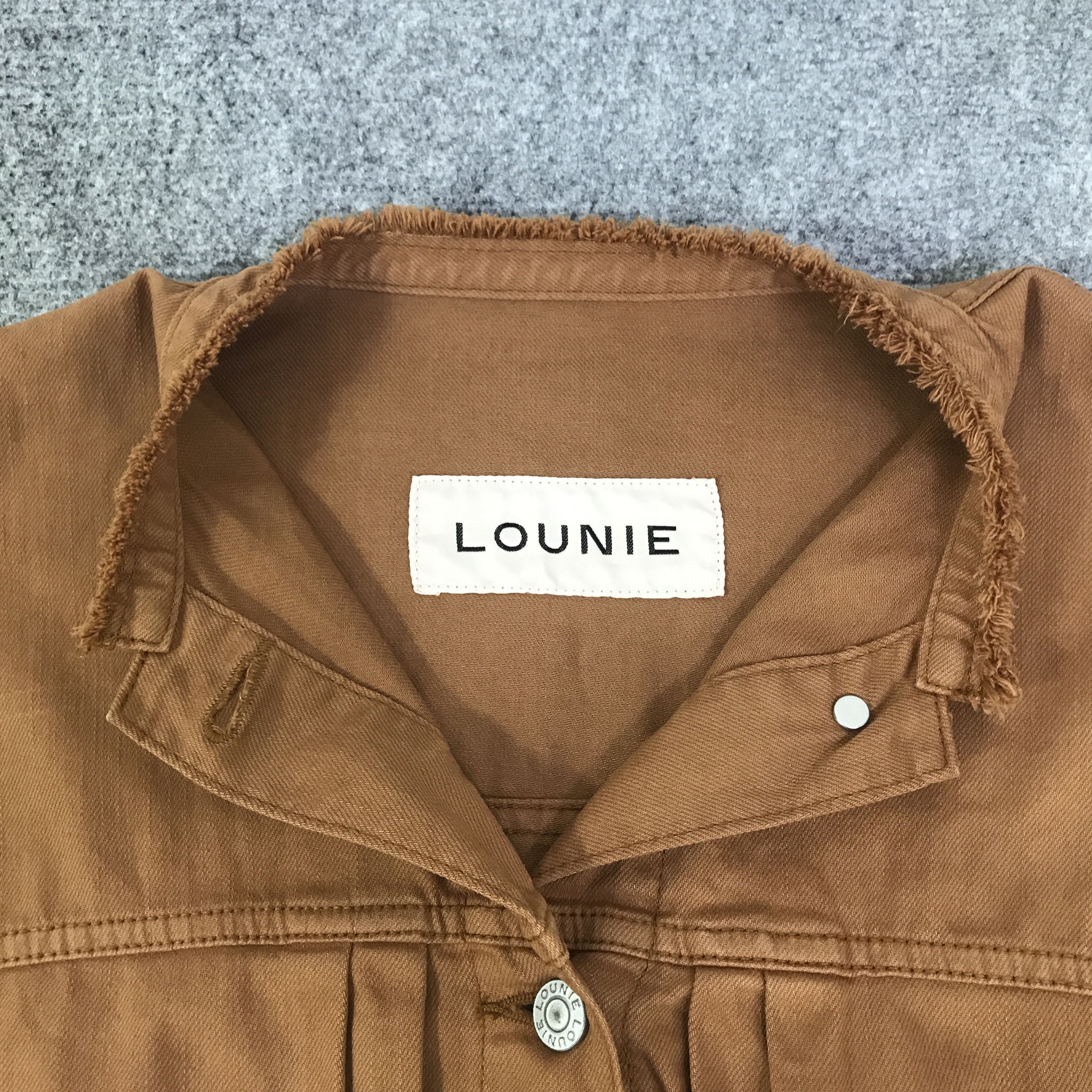 Japanese Brand Lounie Design Type 2 Pocket denim jacket K87B14 Size US L / EU 52-54 / 3 - 5 Thumbnail