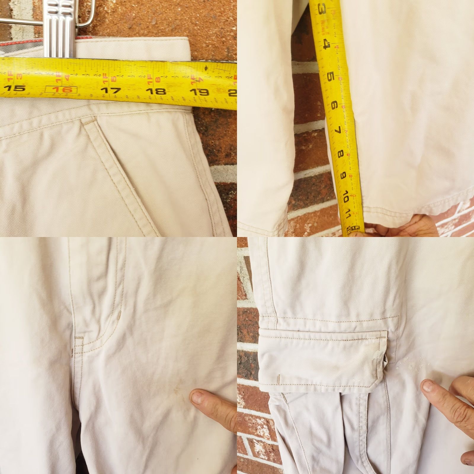 Ecko Unltd. Ecko Unltd Y2K Cargo Shorts Men 38x12 Beige Baggy Relaxed Loose Skater Edison Size US 38 / EU 54 - 10 Thumbnail