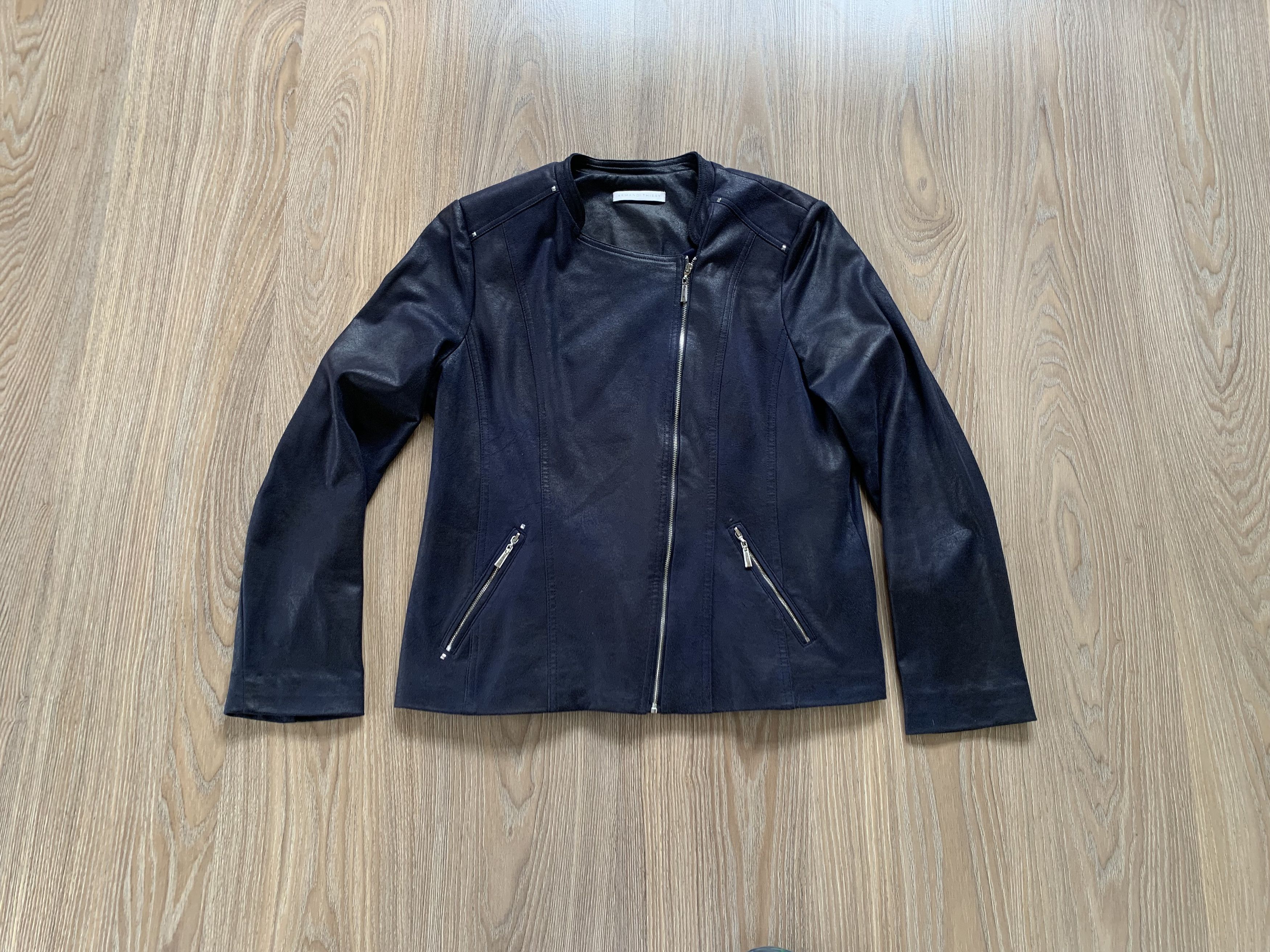 Other Armand Thiery Light Navy Blue Biker Jacket Size M / US 6-8 / IT 42-44 - 9 Thumbnail