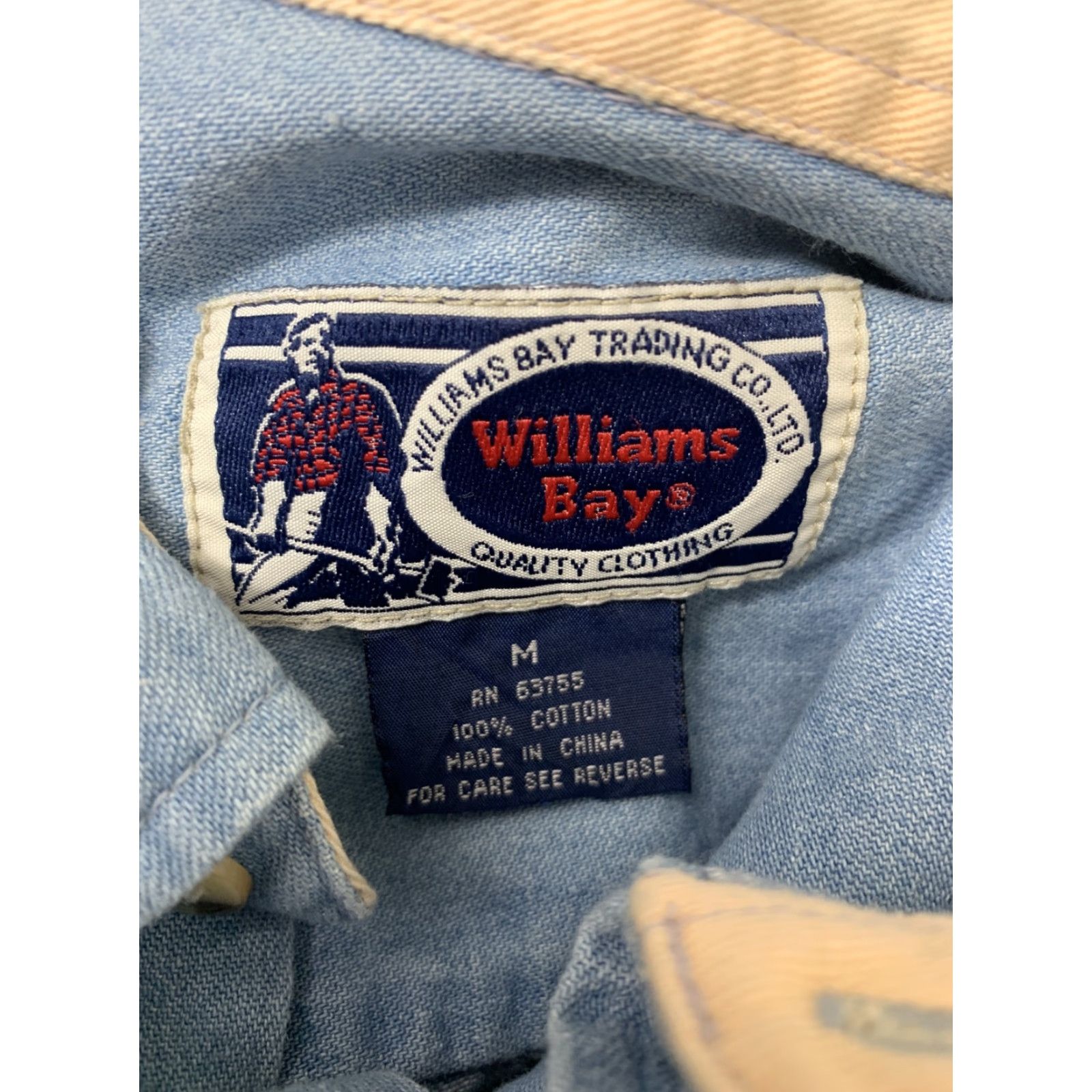 Denime VINTAGE Williams Bay Denim Western Shirt Sleeveless Mens M Blue 1990s Rockabilly Cactus Sunset Denim Shirt Men M Size US M / EU 48-50 / 2 - 3 Thumbnail