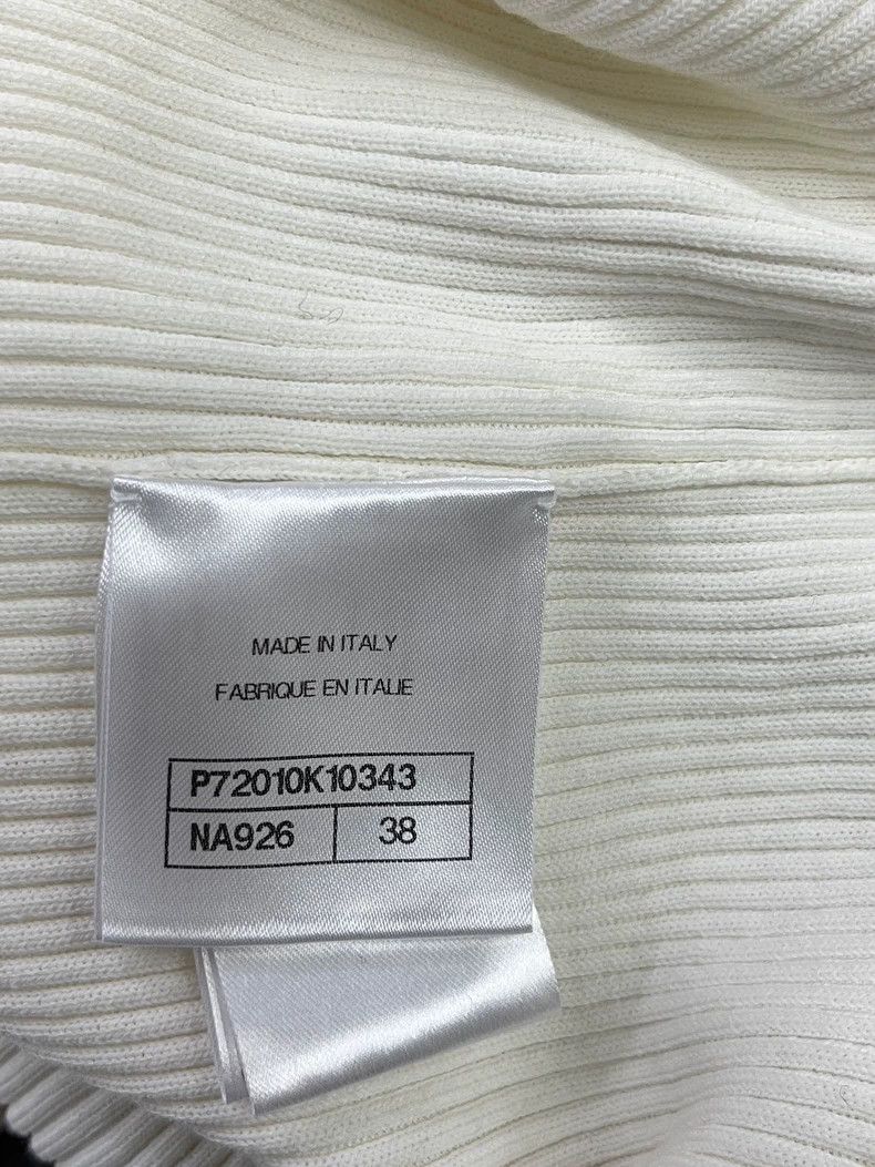 Chanel Chanel White knitted undershirt with long sleeves Size XS / US 0-2 / IT 36-38 - 5 Thumbnail