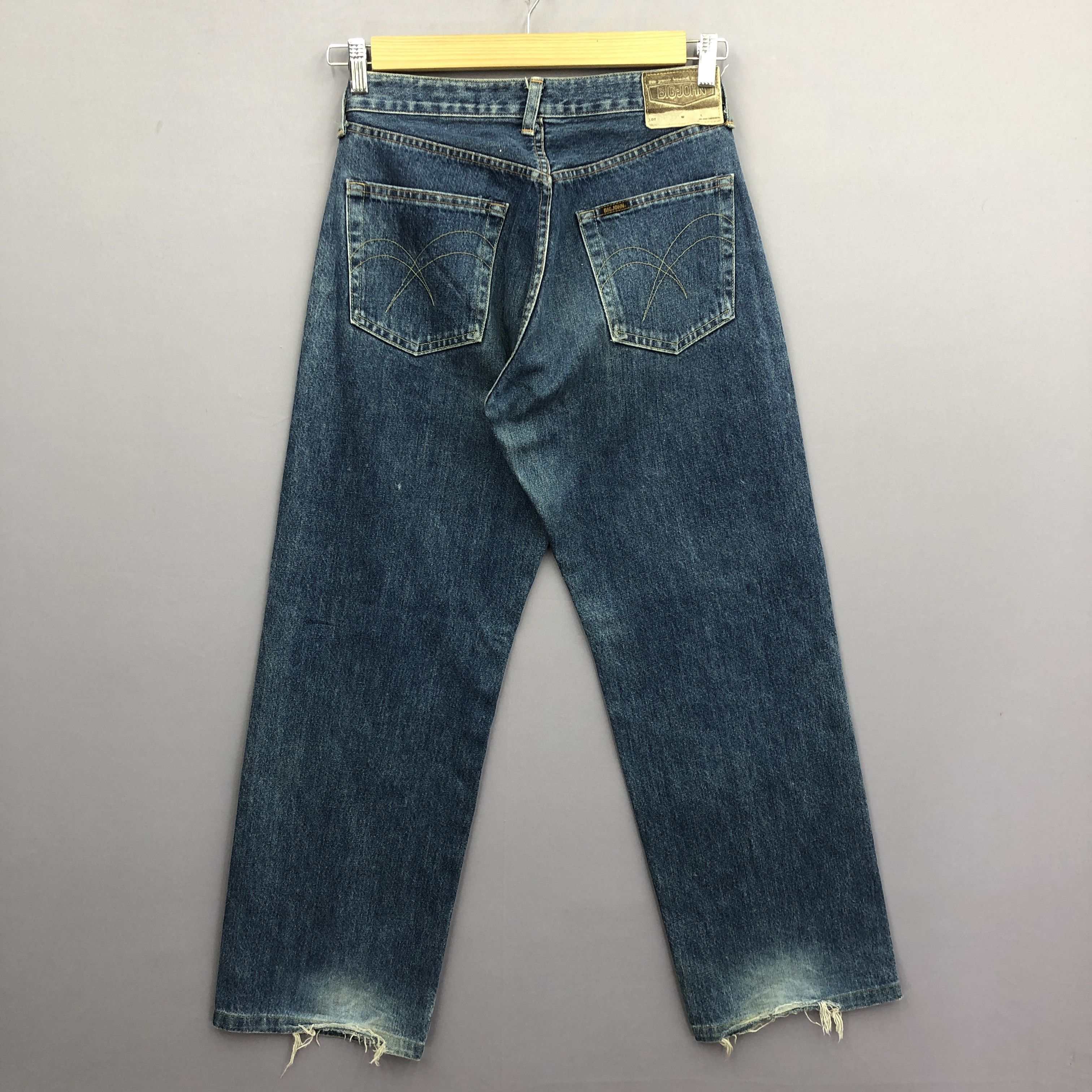 Big John 90s Big John Selvedge Redline Faded Light Wash Jeans Denim Size 28" / US 6 / IT 42 - 2 Thumbnail