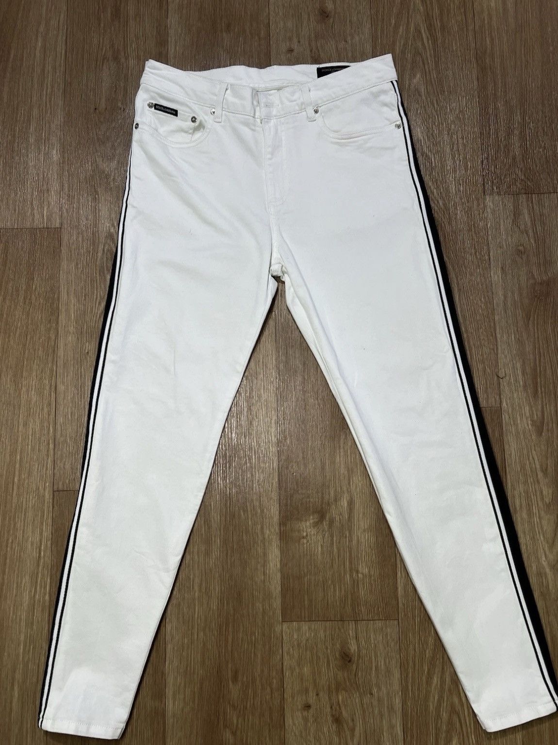 Dolce & Gabbana Dolce & Gabbana White Cotton Skinny Women Denim Jeans Size 32" / US 10 / IT 46 - 5 Thumbnail