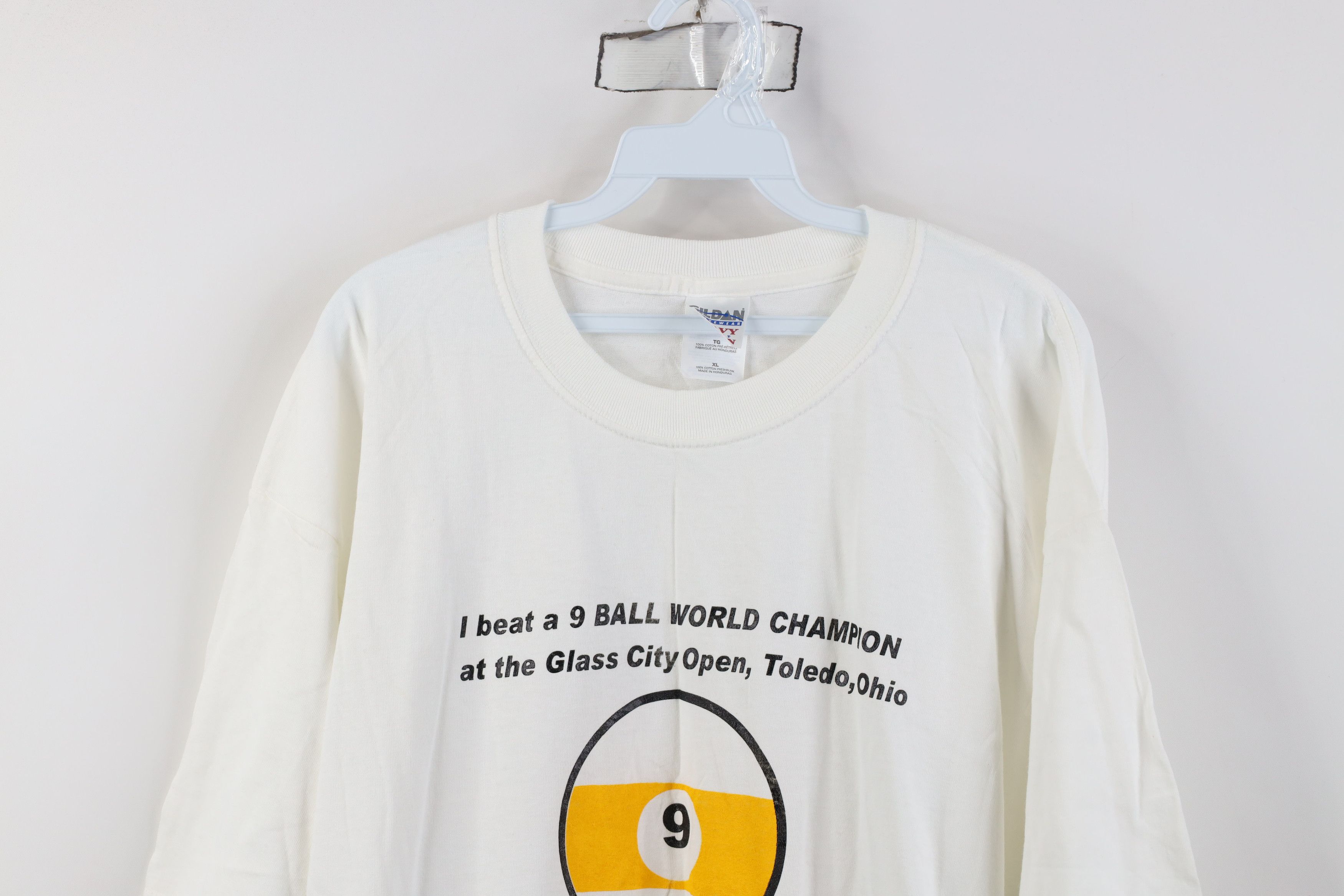 Vintage Vintage 90s 9 Ball World Champion City Open Pool T-Shirt Size US XL / EU 56 / 4 - 2 Thumbnail