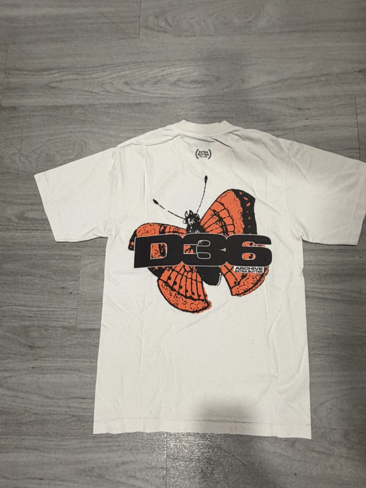 Extra Butter Archive D36 Butterfly Graphic Tee Xs in White, Men's — image 2 of 3