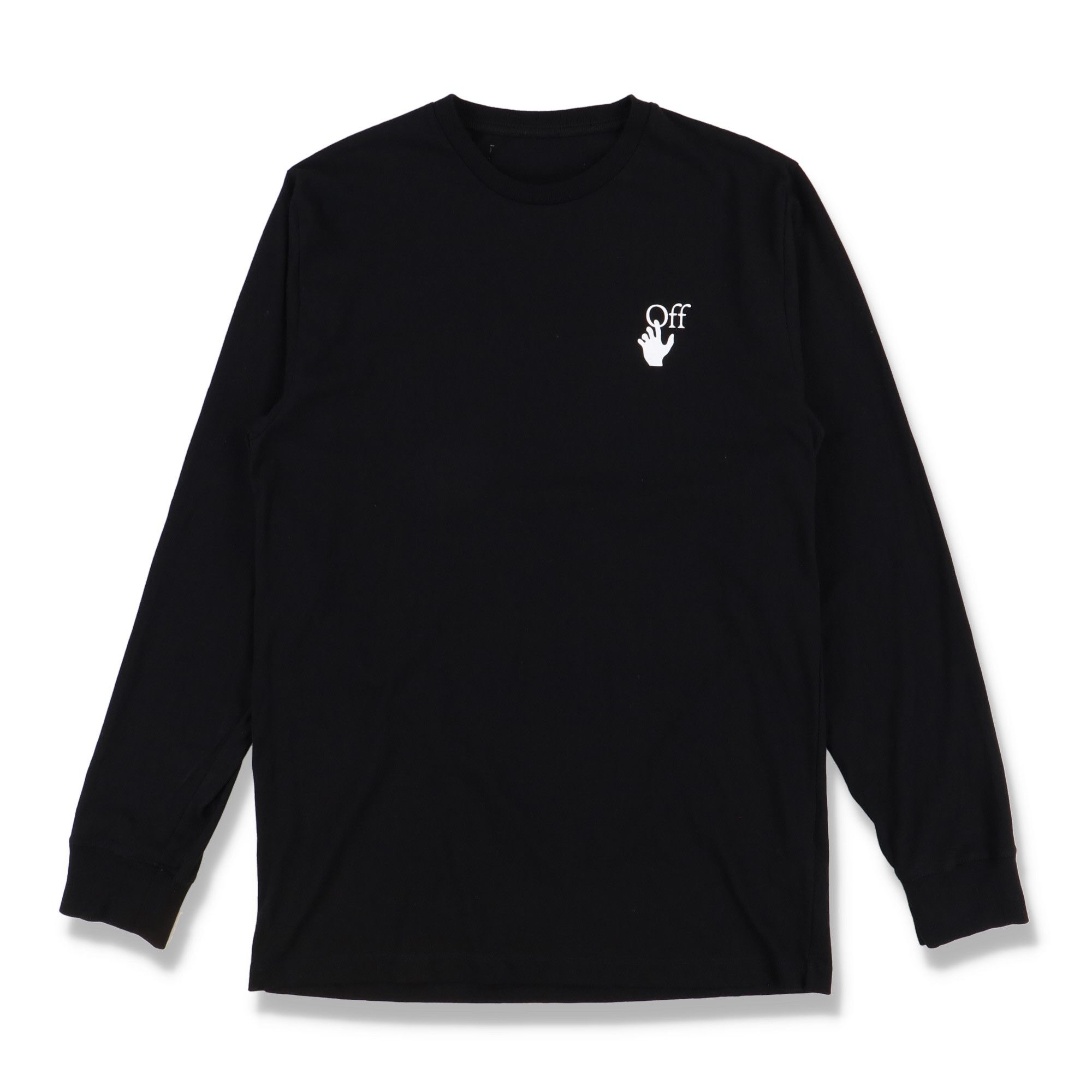 Off-White Black Cut Here Arrows Logo Long Sleeve T-Shirt Size US L / EU 52-54 / 3 - 3 Thumbnail