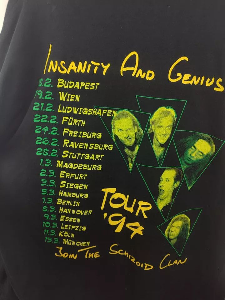 Vintage Rare Vintage Gamma Ray — Insanity and Genius 1994 Tour ROCK Size US XL / EU 56 / 4 - 20 Thumbnail