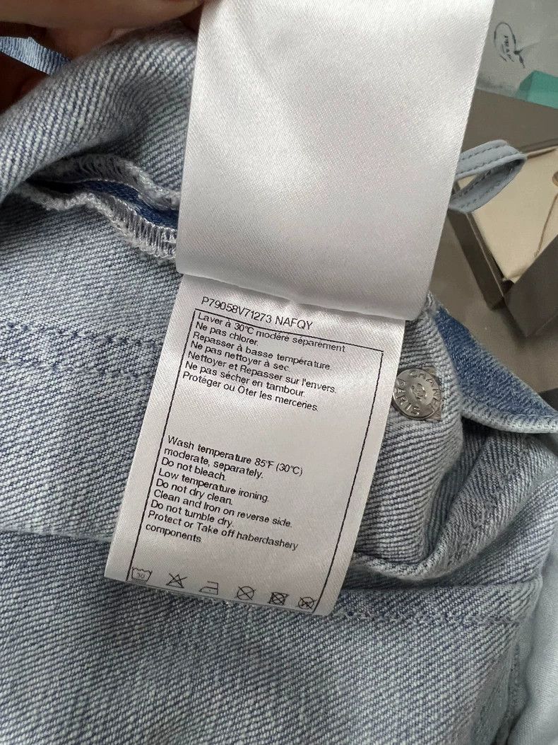 Chanel Chanel 25P light blue white polka dot straight jeans Size 24" / US 00 / IT 34 - 7 Thumbnail