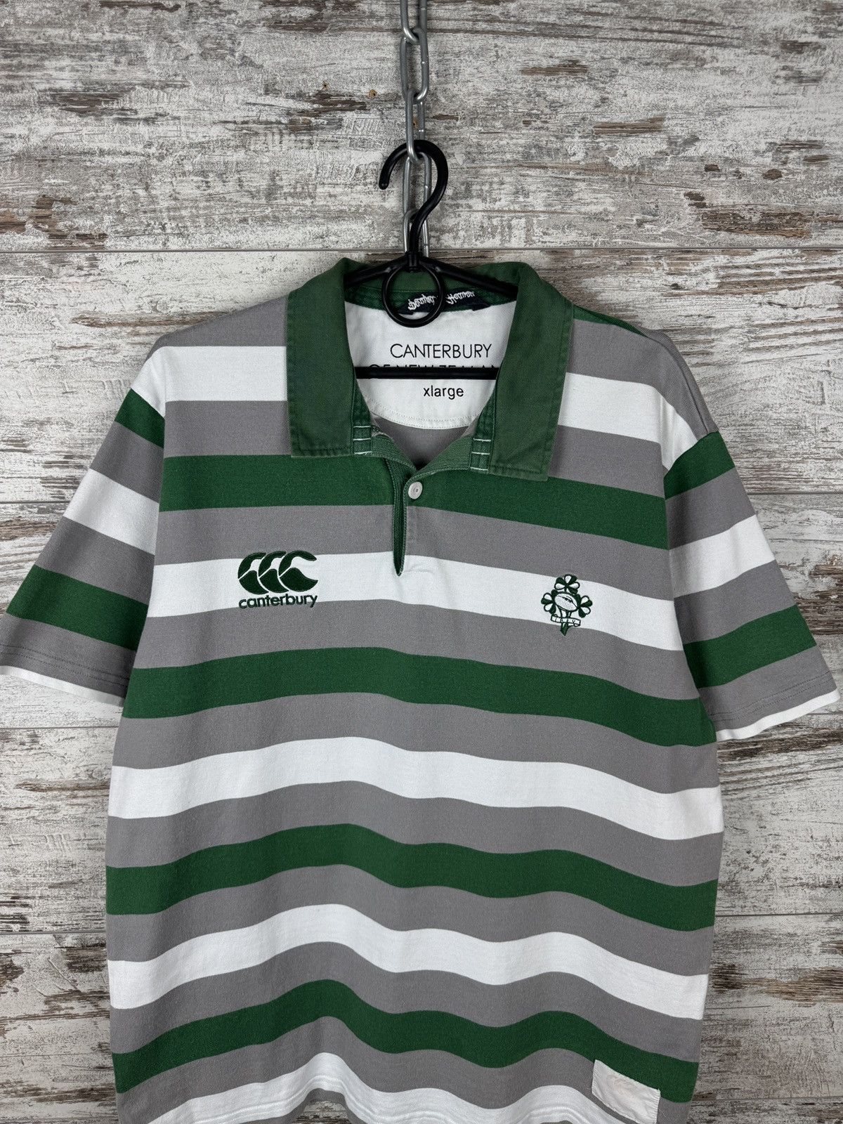Canterbury of New Zealand × Vintage Mens Vintage Canterbury of New Zealand Ireland rugby tee Size US XL / EU 56 / 4 - 1 Thumbnail