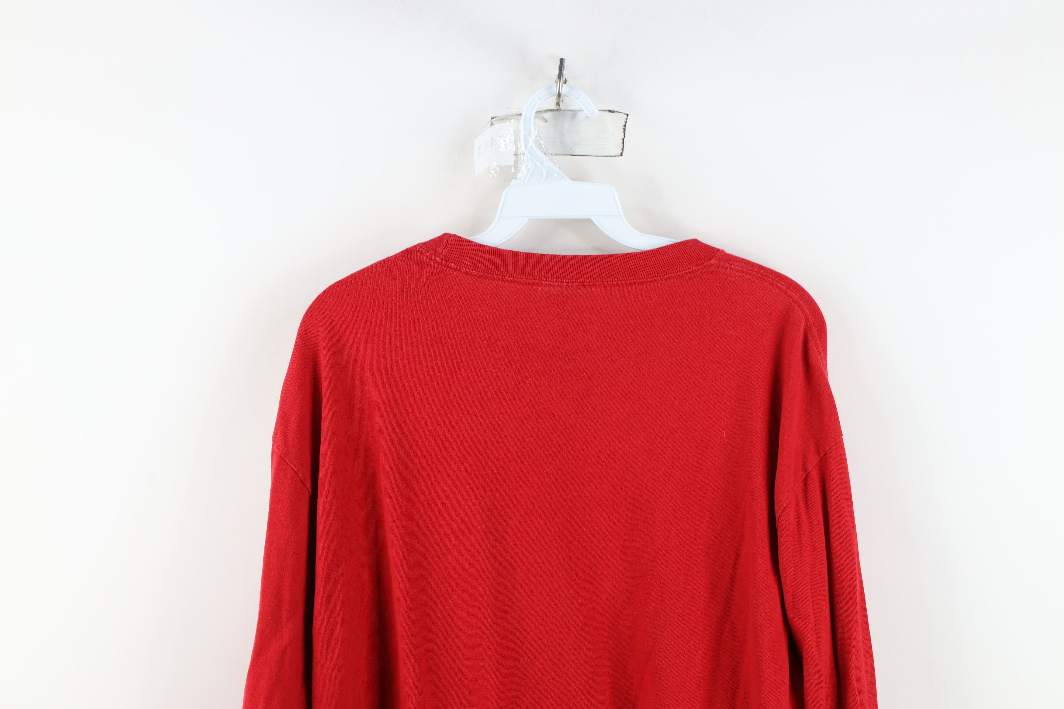 Nautica Vintage 90s Nautica Spell Out Long Sleeve T-Shirt Red Size US M / EU 48-50 / 2 - 14 Thumbnail