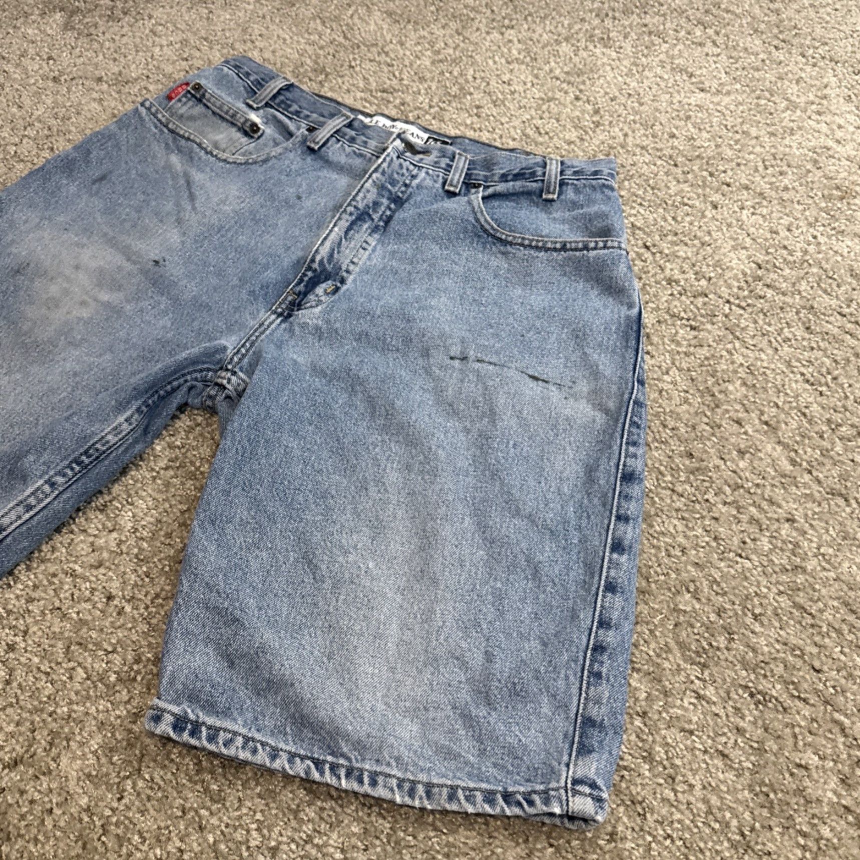 Bugle Boy VINTAGE Bugle Boy Denim Bermuda Shorts 32 Distressed Men 90s Blue Skater Cyper Grunge 765 Size US 32 / EU 48 - 4 Thumbnail