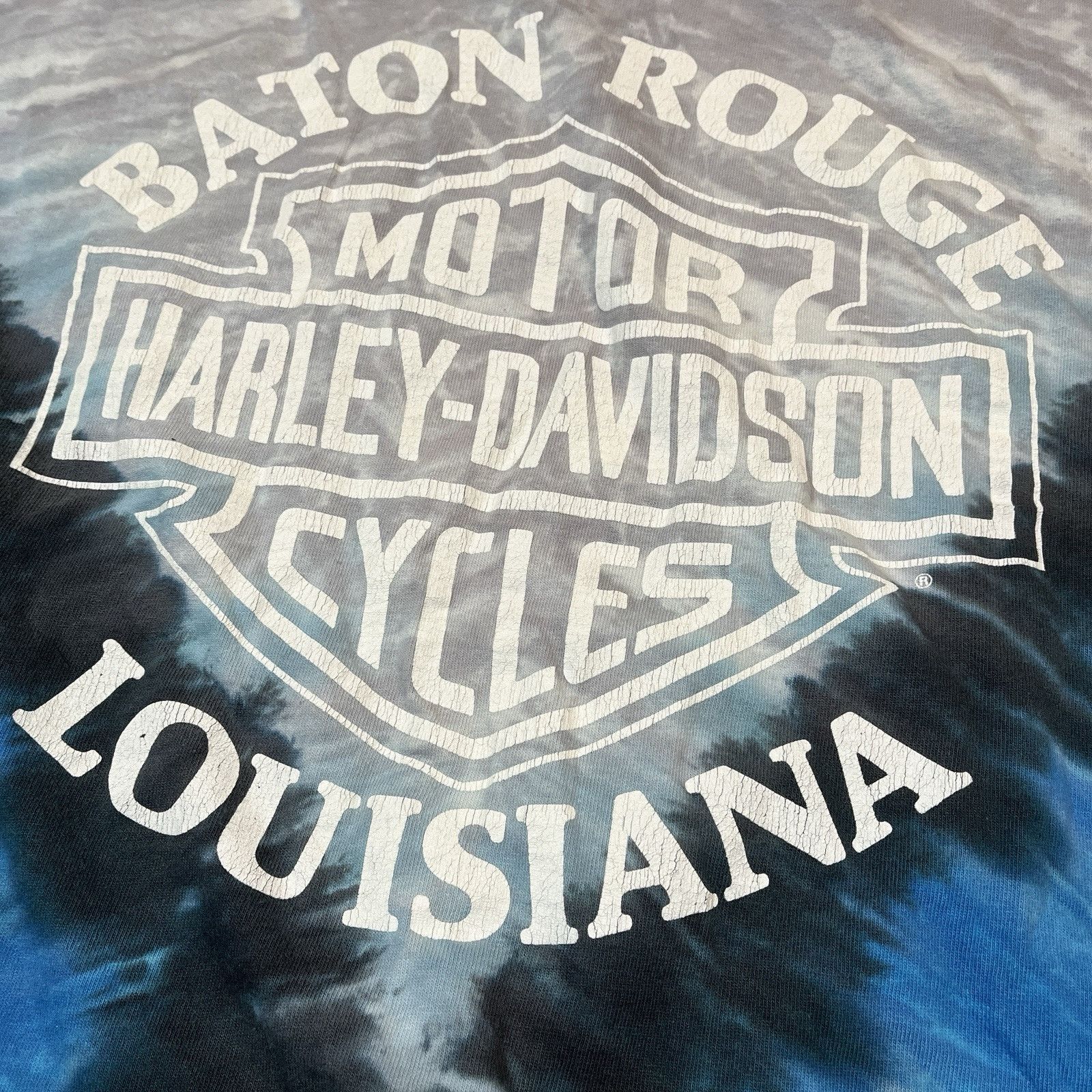 Harley Davidson VTG Harley Davidson Single Stitch T-Shirt 90s Skull Tie Dye Size US L / EU 52-54 / 3 - 10 Thumbnail