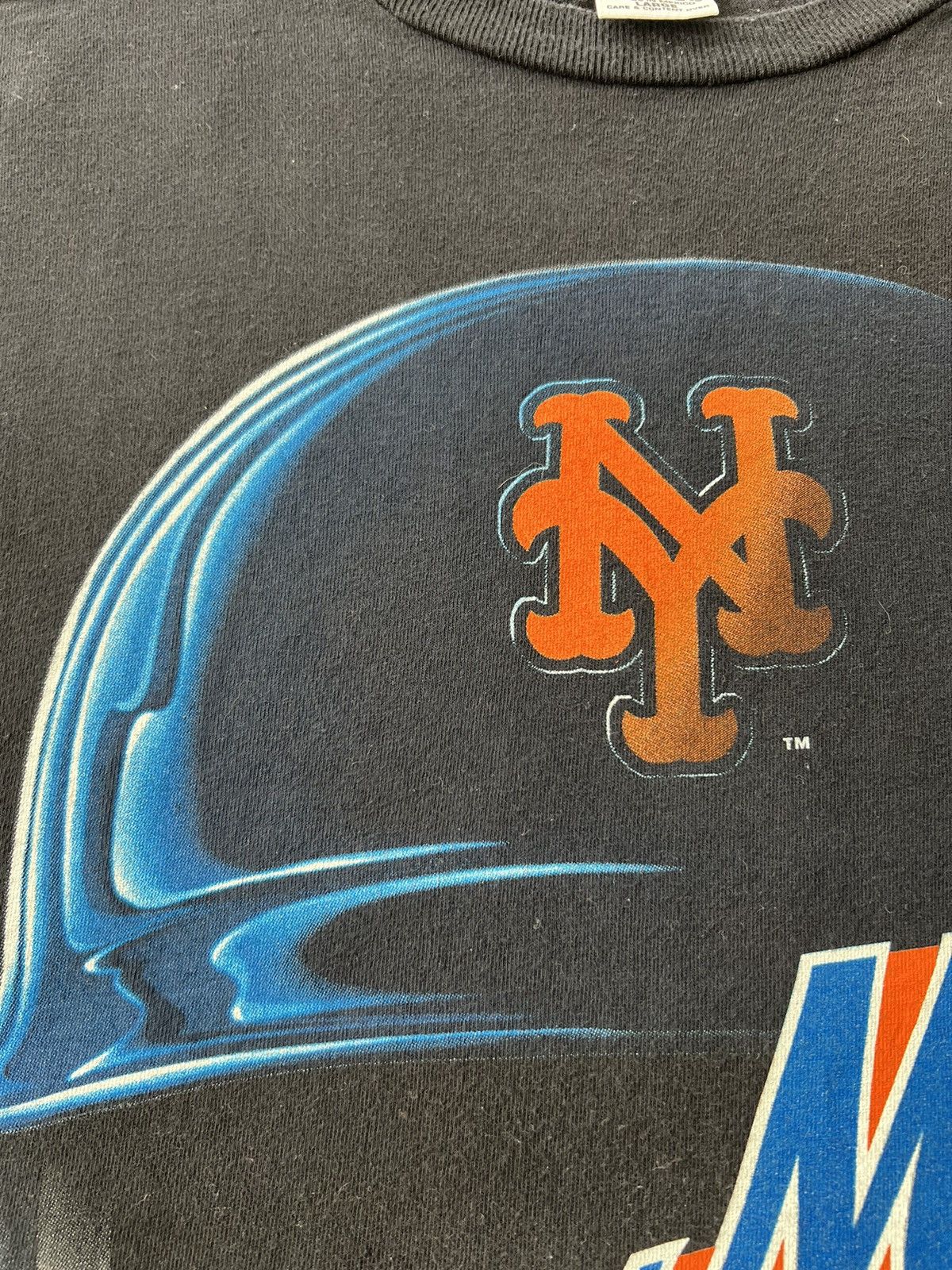 MLB Vintage 1998 New York Mets MLB Baseball Black T-shirt Size US L / EU 52-54 / 3 - 4 Thumbnail