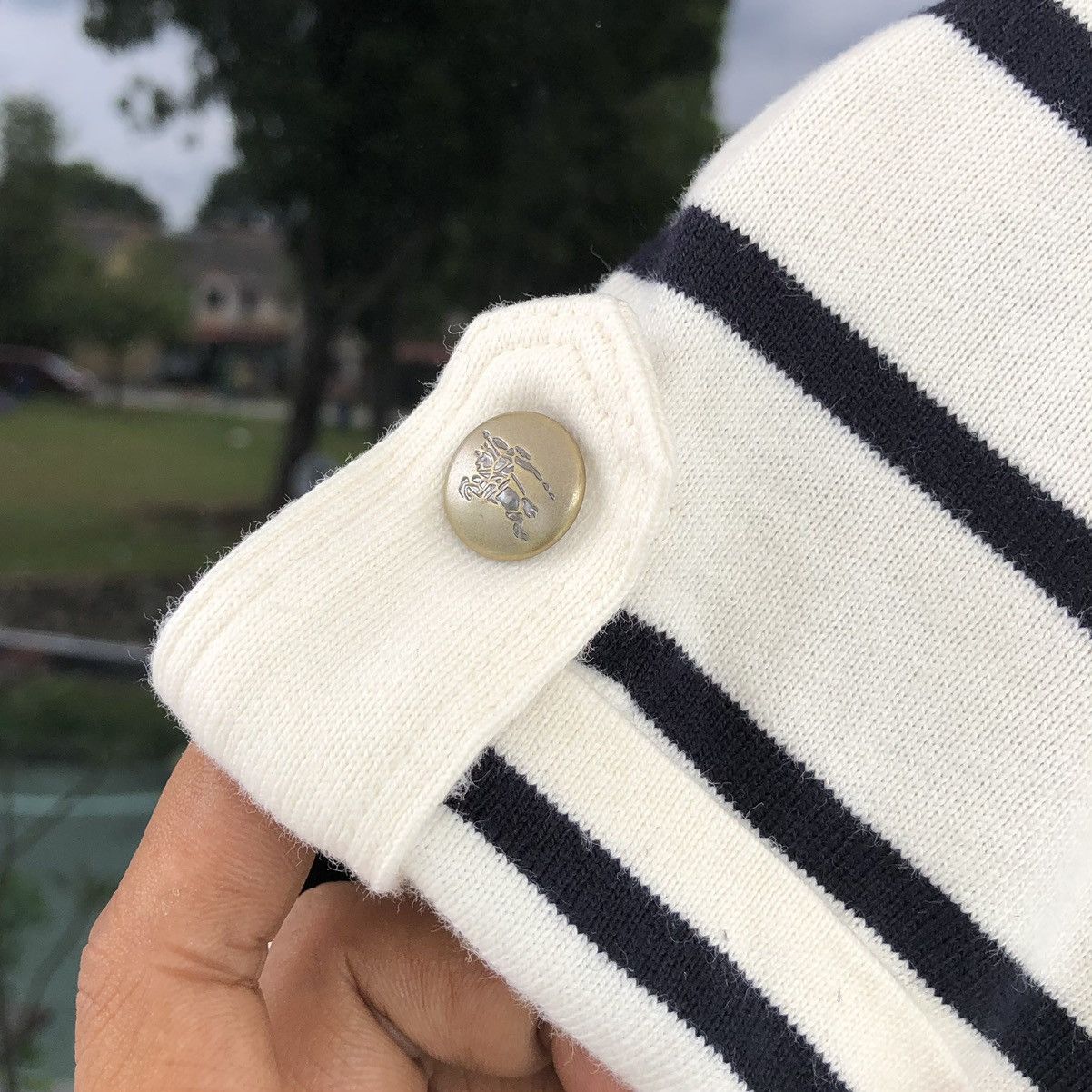 Burberry Burberry London Blue Label Big Logo Striped Cotton Dress Size S / US 4 / IT 40 - 6 Thumbnail
