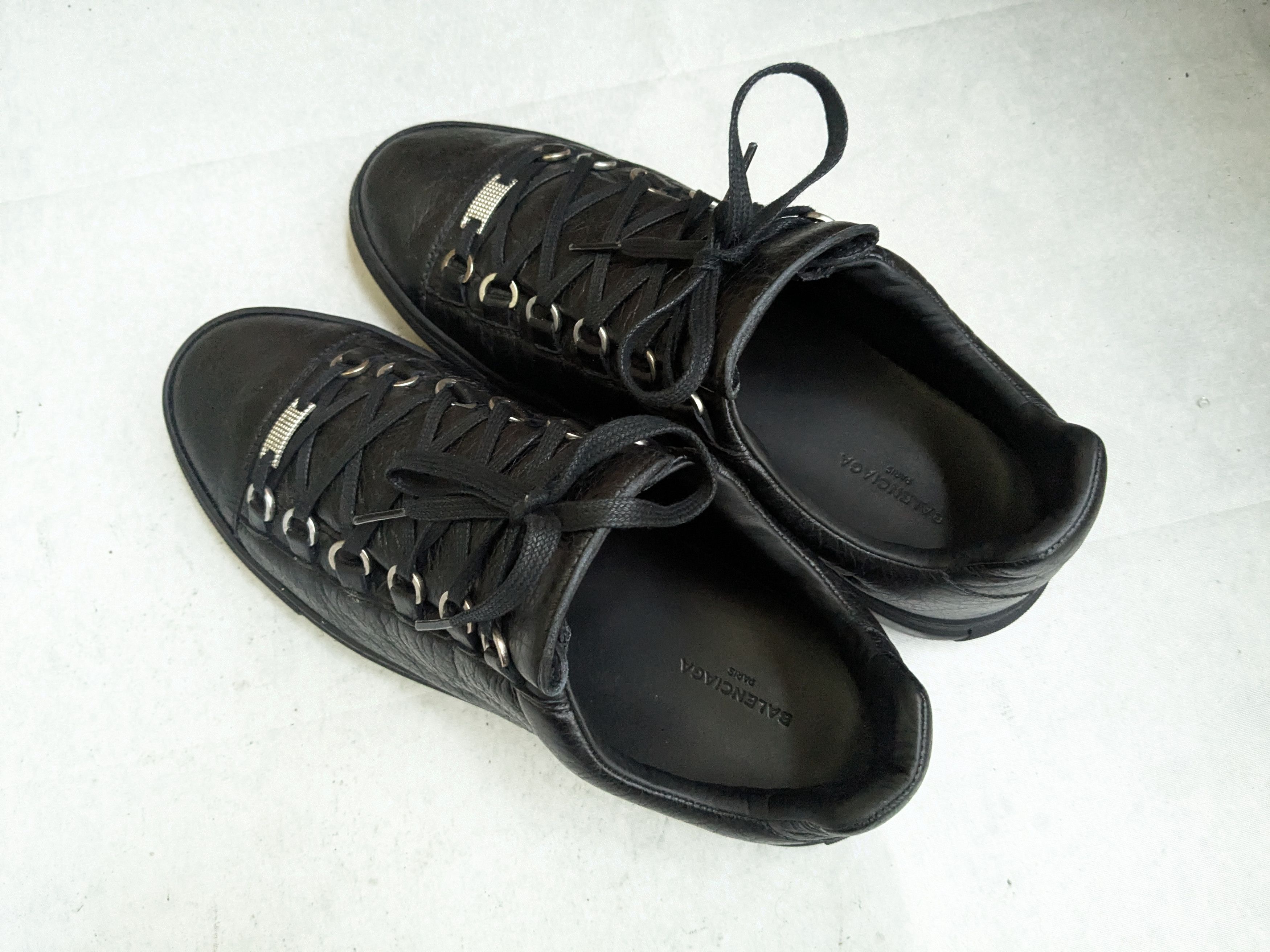Balenciaga Balenciaga Arena Sneakers Black 10 Low Tops Leather Size US 10 / EU 43 - 13 Thumbnail