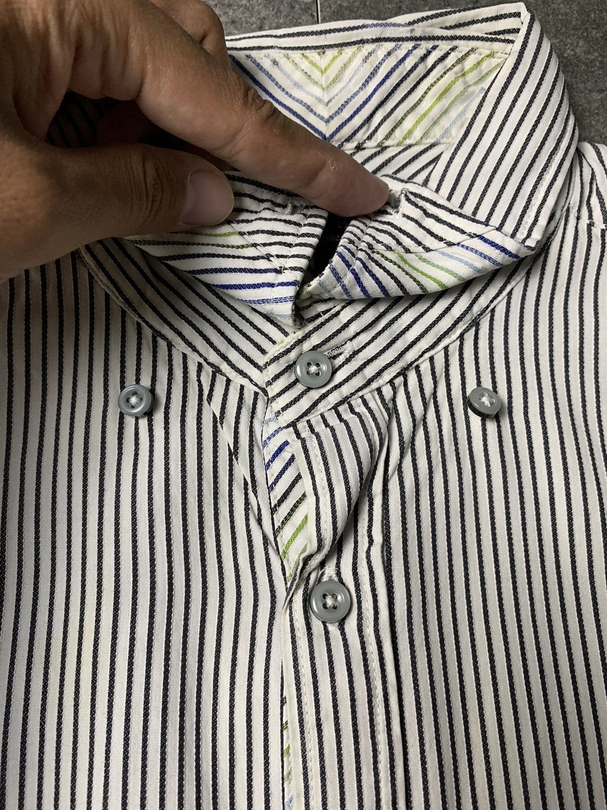 Beams Plus 2000s Japanese Brand Beams Heart Stripe Shirt Size US M / EU 48-50 / 2 - 8 Thumbnail