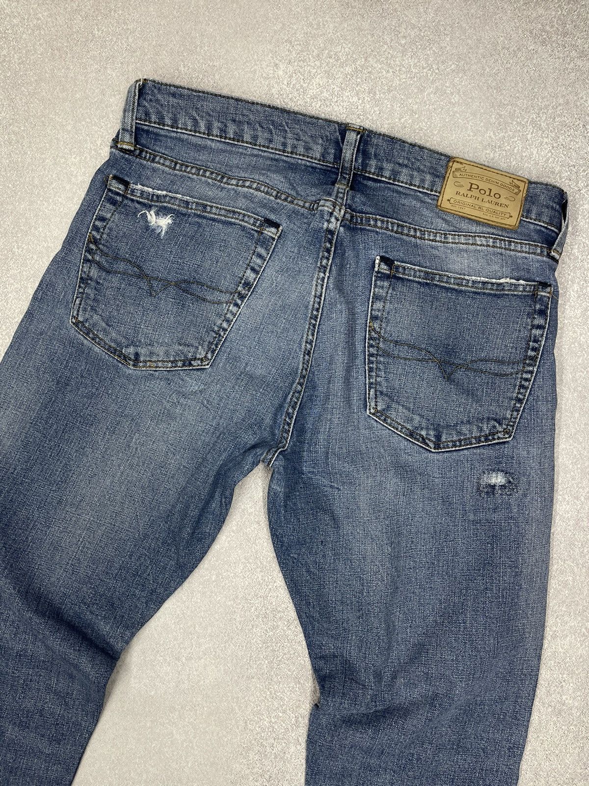 Polo Ralph Lauren Vintage Polo Ralph Lauren Distressed Denim Jeans Blue Y2K Size US 32 / EU 48 - 8 Thumbnail