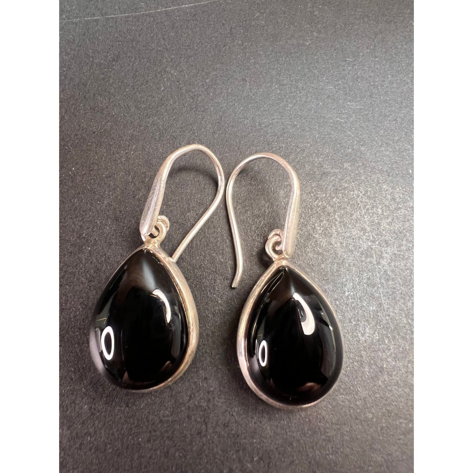 Other NEW Black onyx sterling silver teardrop earrings 7.49 grams Size ONE SIZE - 2 Thumbnail